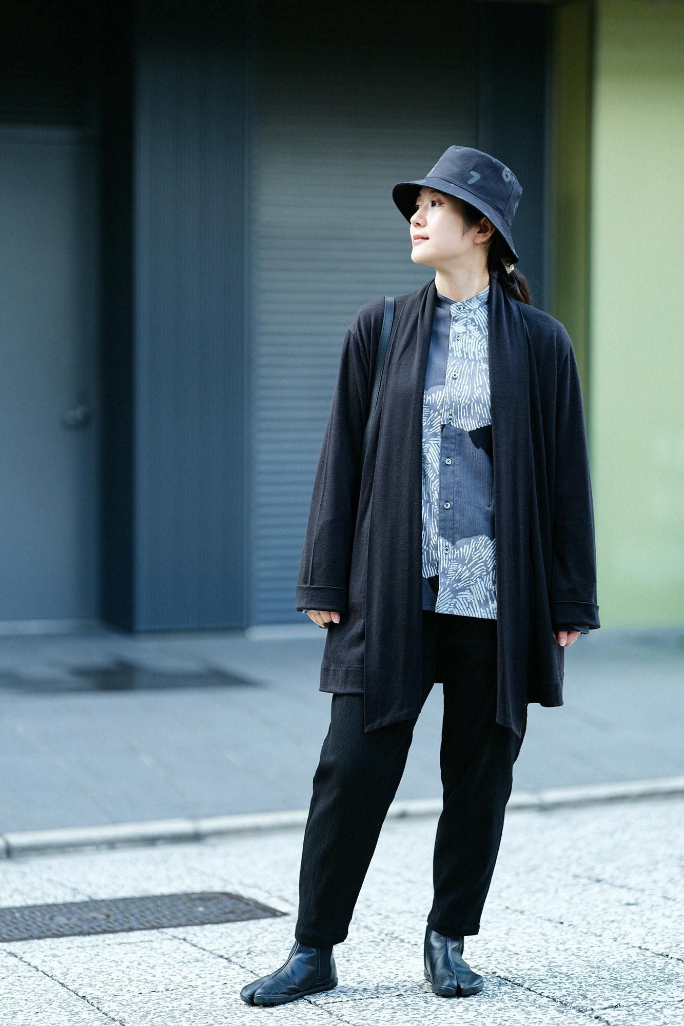 高島縮 20/20 スタンドカラーシャツ SP/芍薬(しゃくやく)