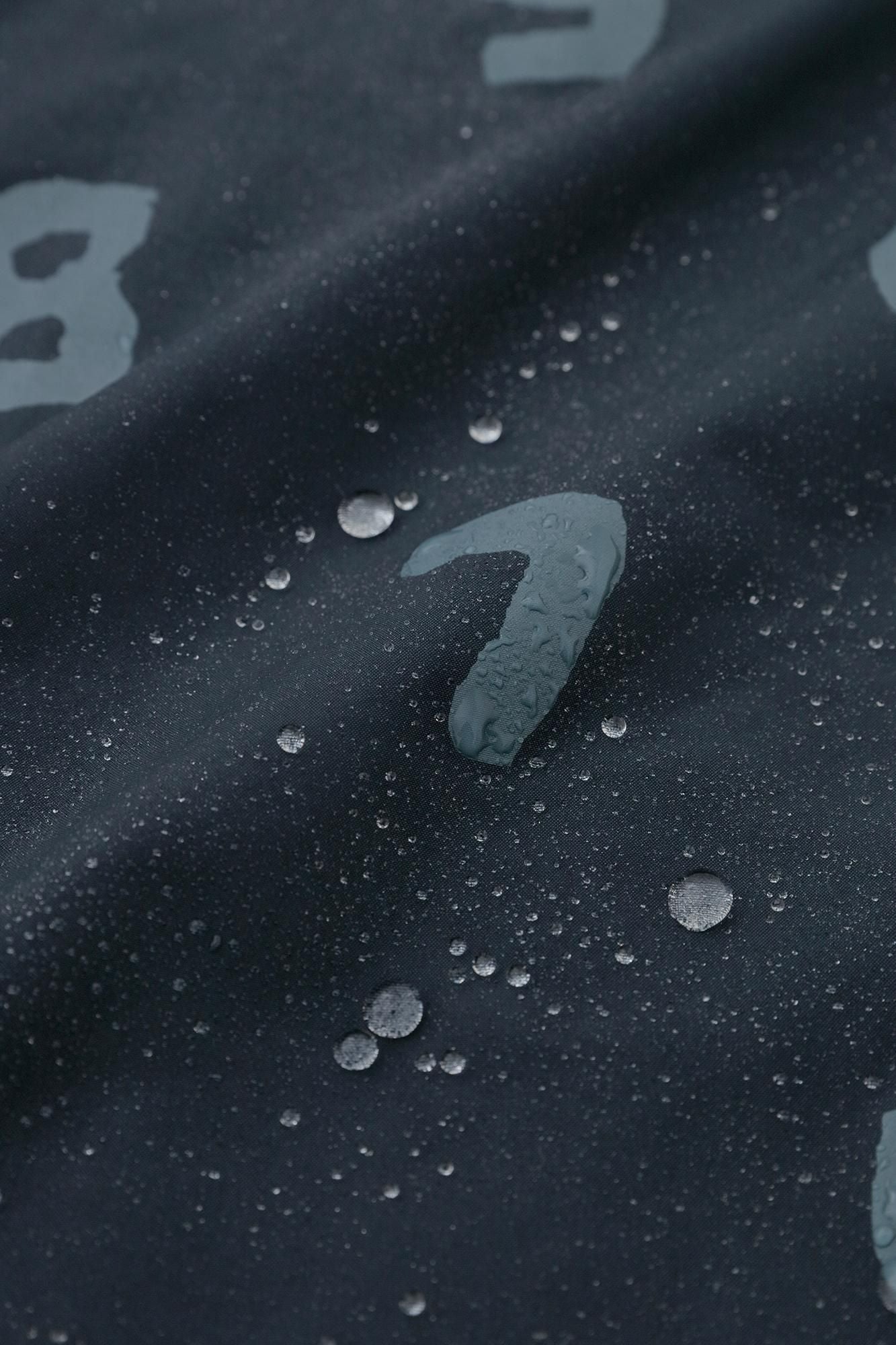 防潑水強撚蜜桃絨連帽外套/ SO-SU-U十數藍黑色