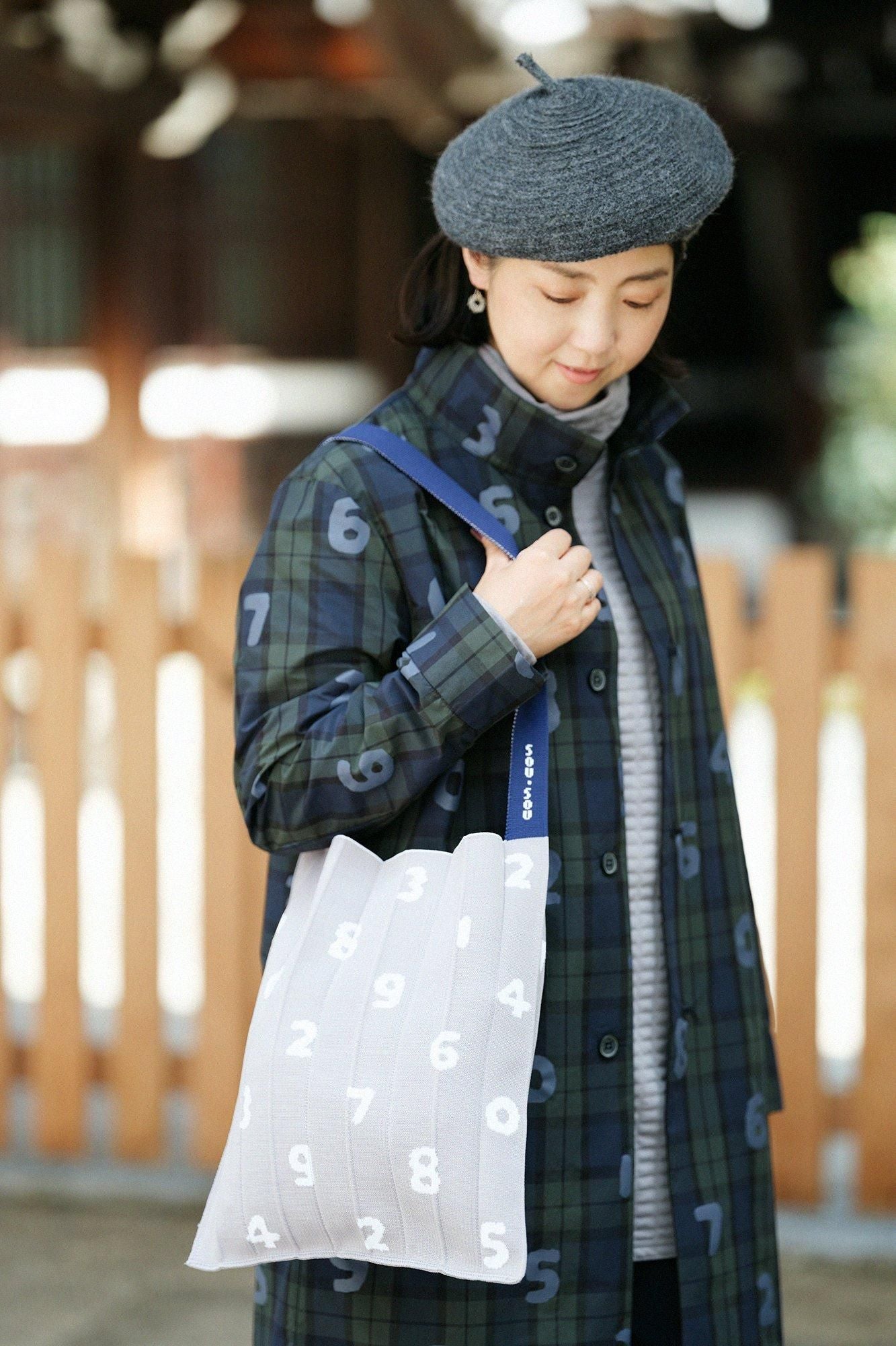 SOU・SOU×KNT365バッグ Knitty/SO-SU-U 薄墨色(うすずみいろ)