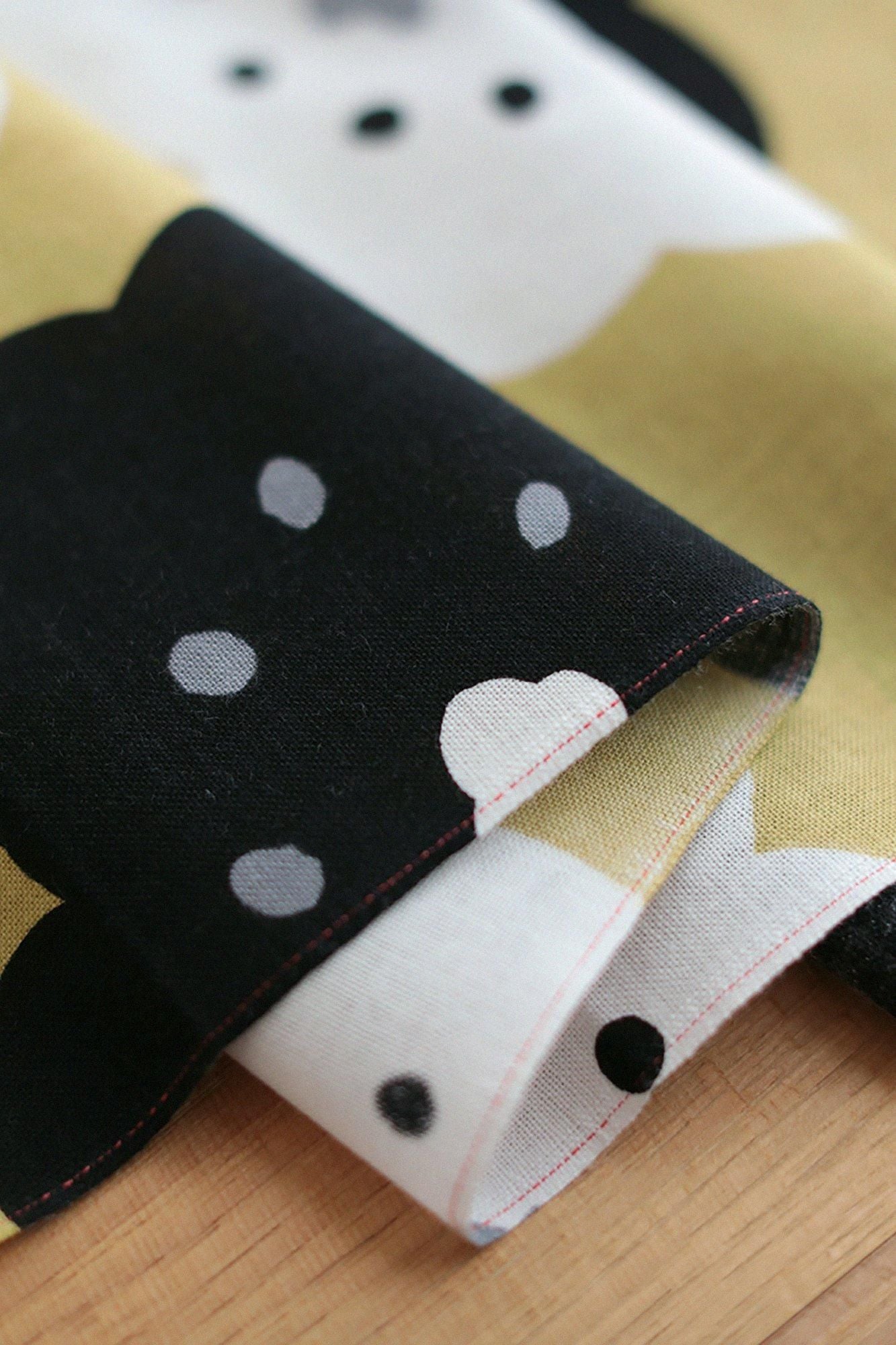 Textile (Ise-momen cottoncotton Handkerchief)/Smile Small Mustard Color(presentswhite)<50cm>