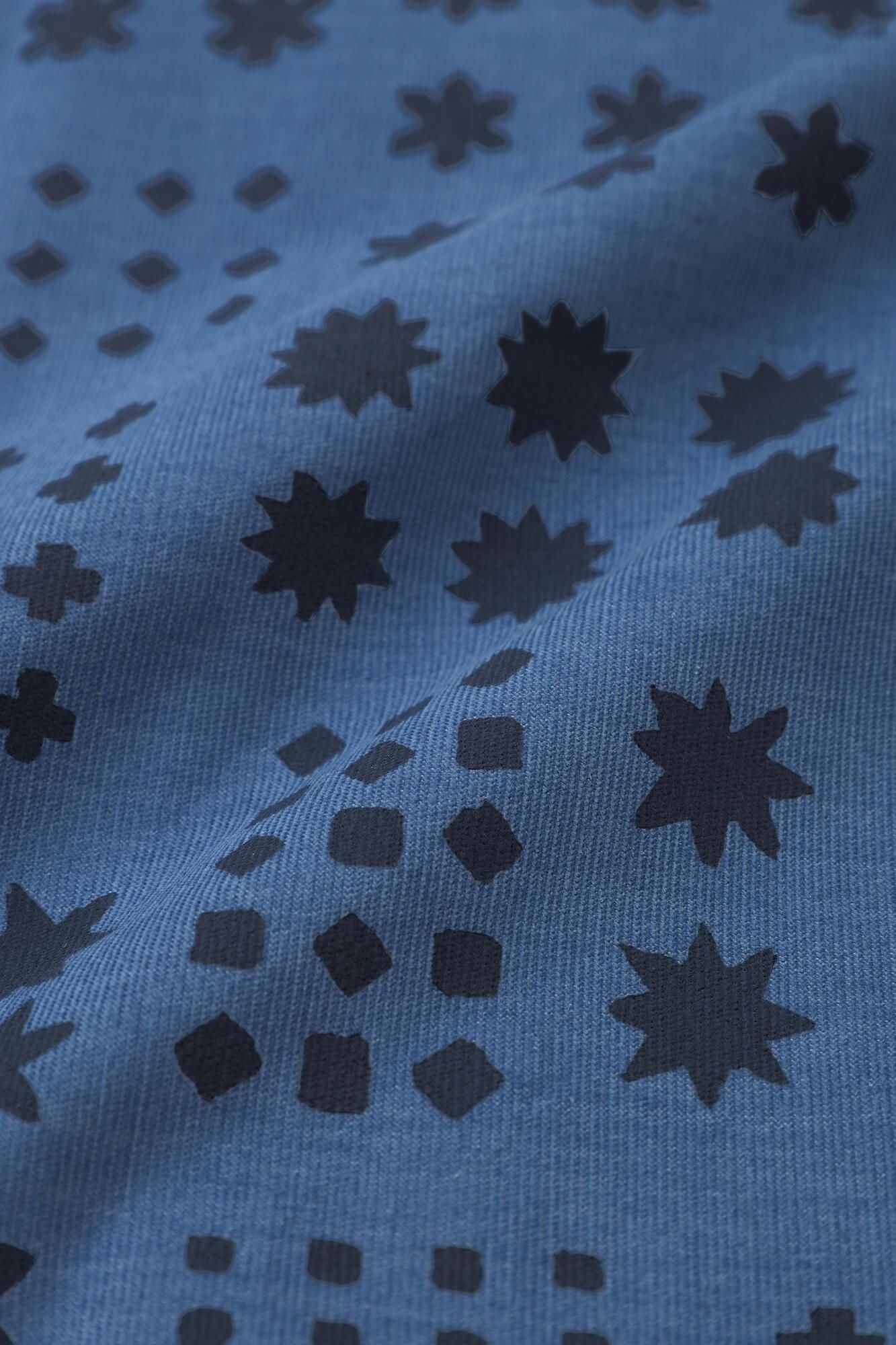 ●燈芯絨圓弧袖貫頭衣/大雪山 淡藍色