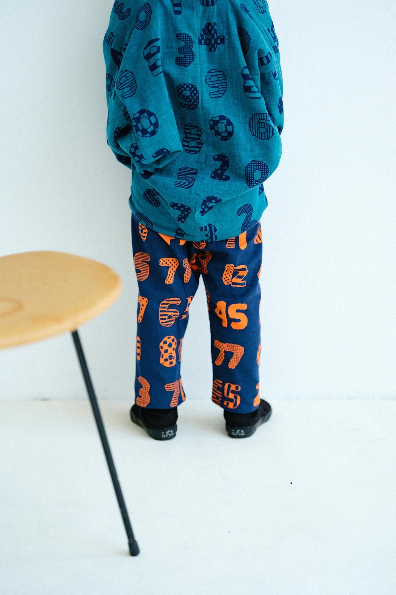 ●伊勢木棉 童裝長褲 一起/數字遊戲