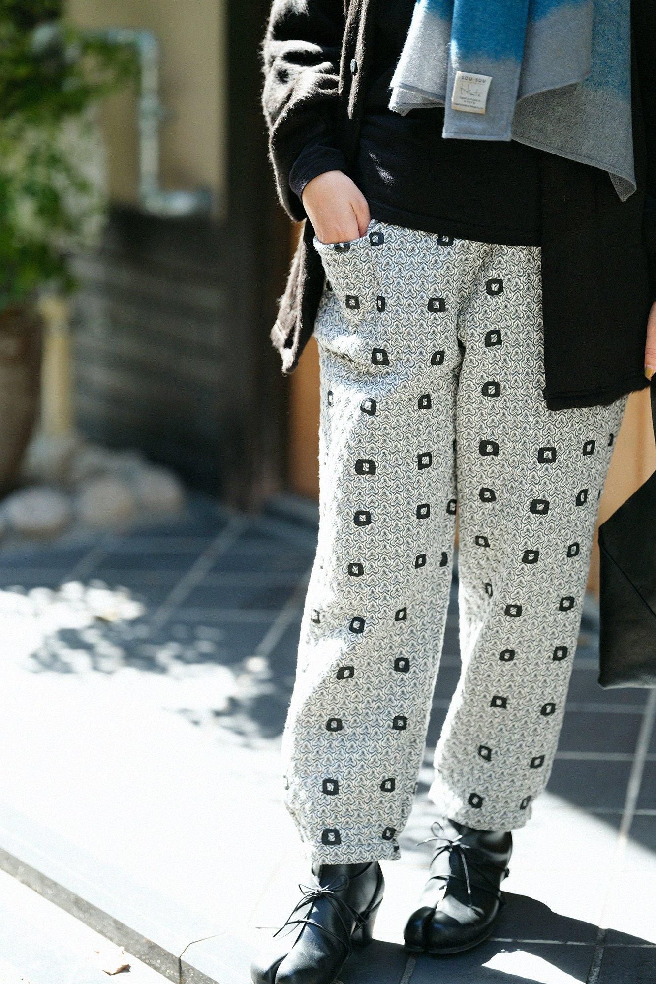 Pad Stitch Monpe Workers Pants / Heartwarming