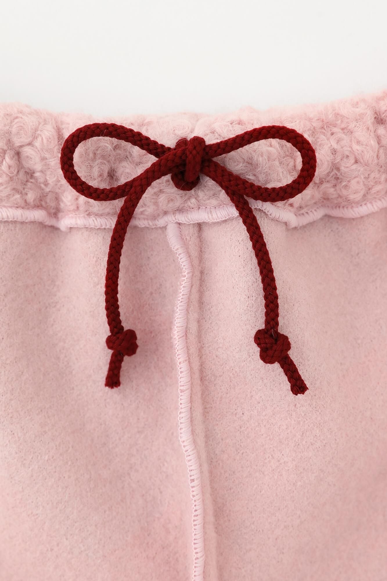 ●仿毛童裝長褲/桃色