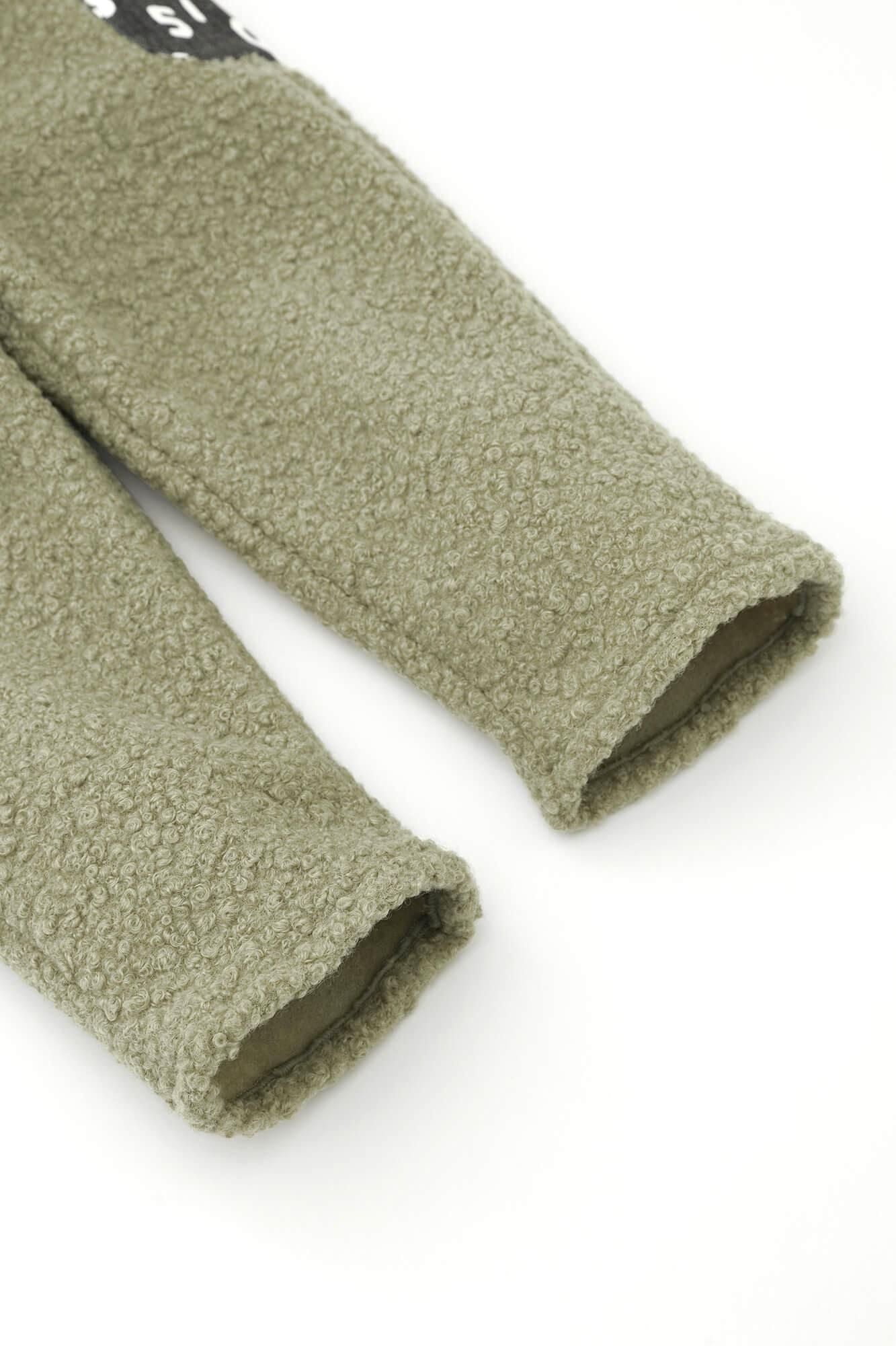 ●仿毛童裝長褲/灰綠色