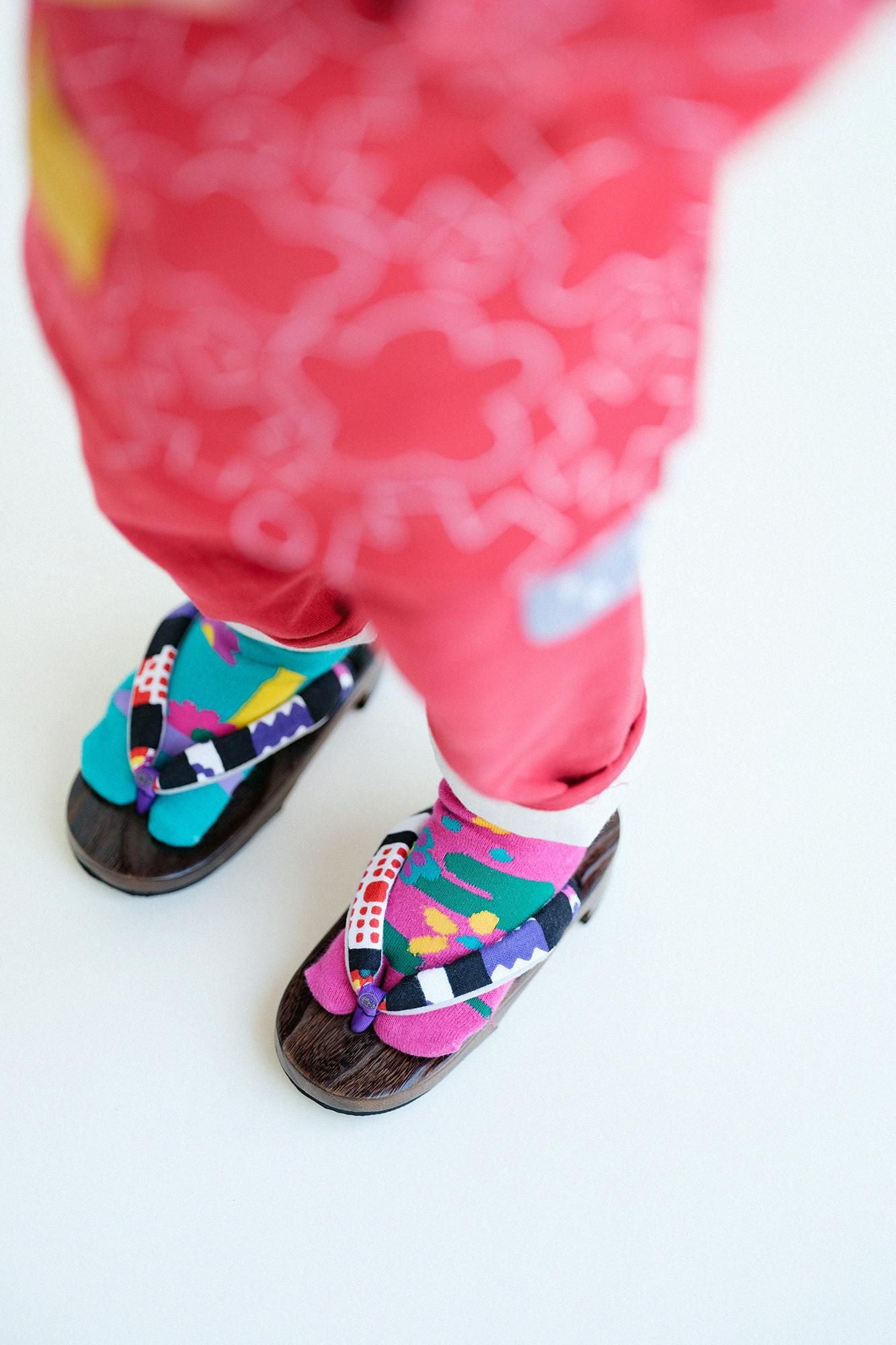 ●兒童黑底木屐 右近/編繩