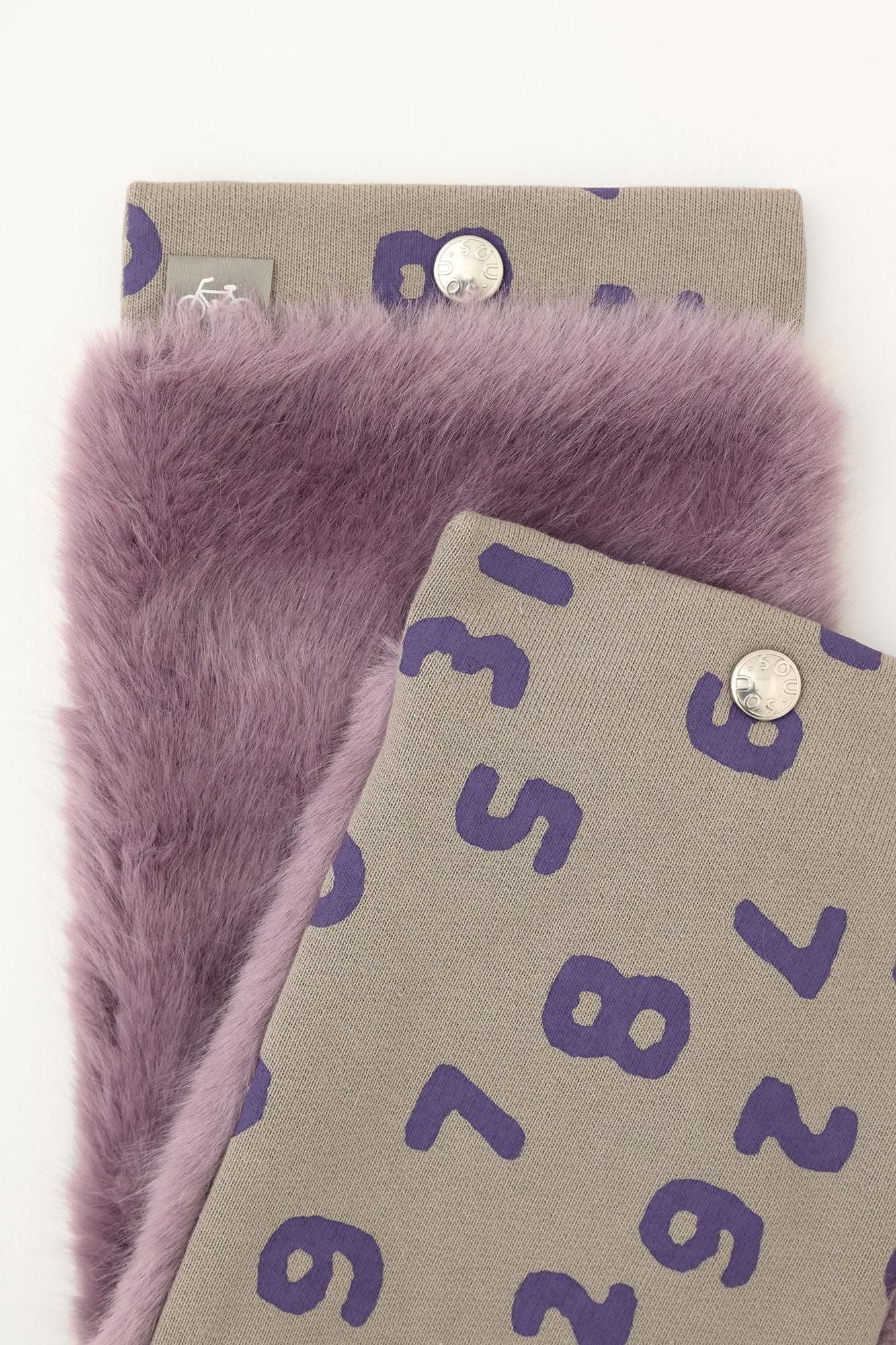 ●雙面用 BIKE短圍巾 KIDS/SO-SU-U十數 昆 上下 灰色