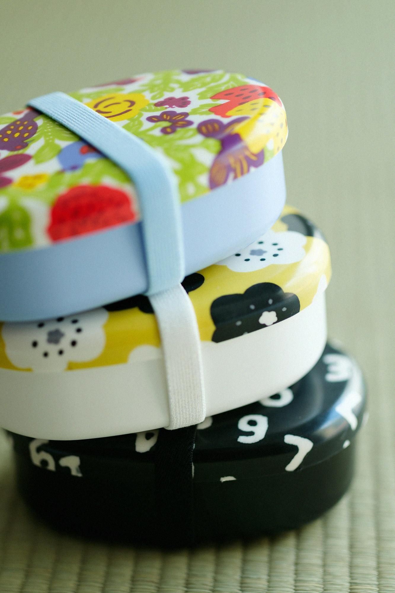 SOU・SOU×POKETLE Fabric Pasted Bento Lunch Box Oval / Smile