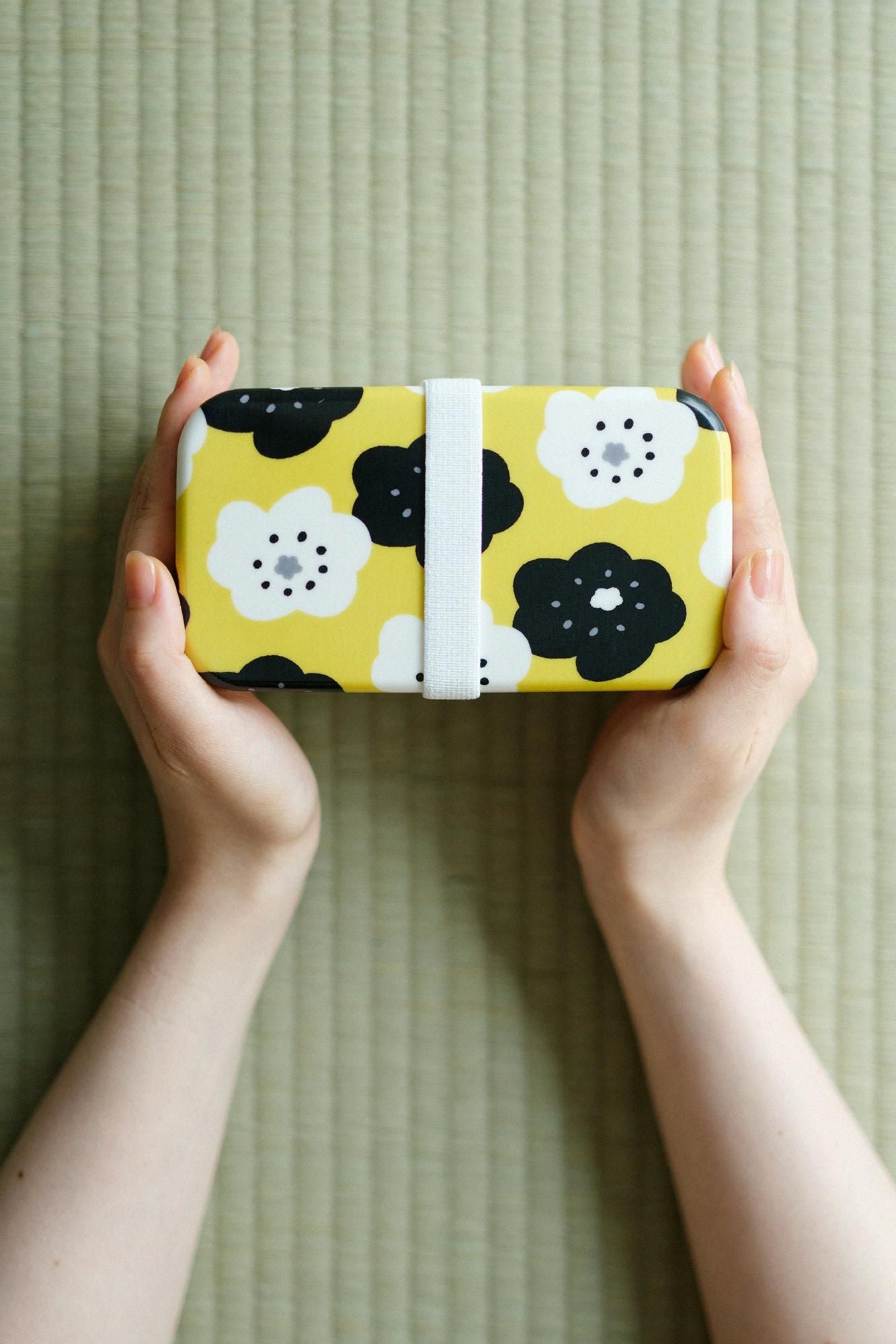 SOU・SOU×POKETLE布貼便當盒 角形/微笑