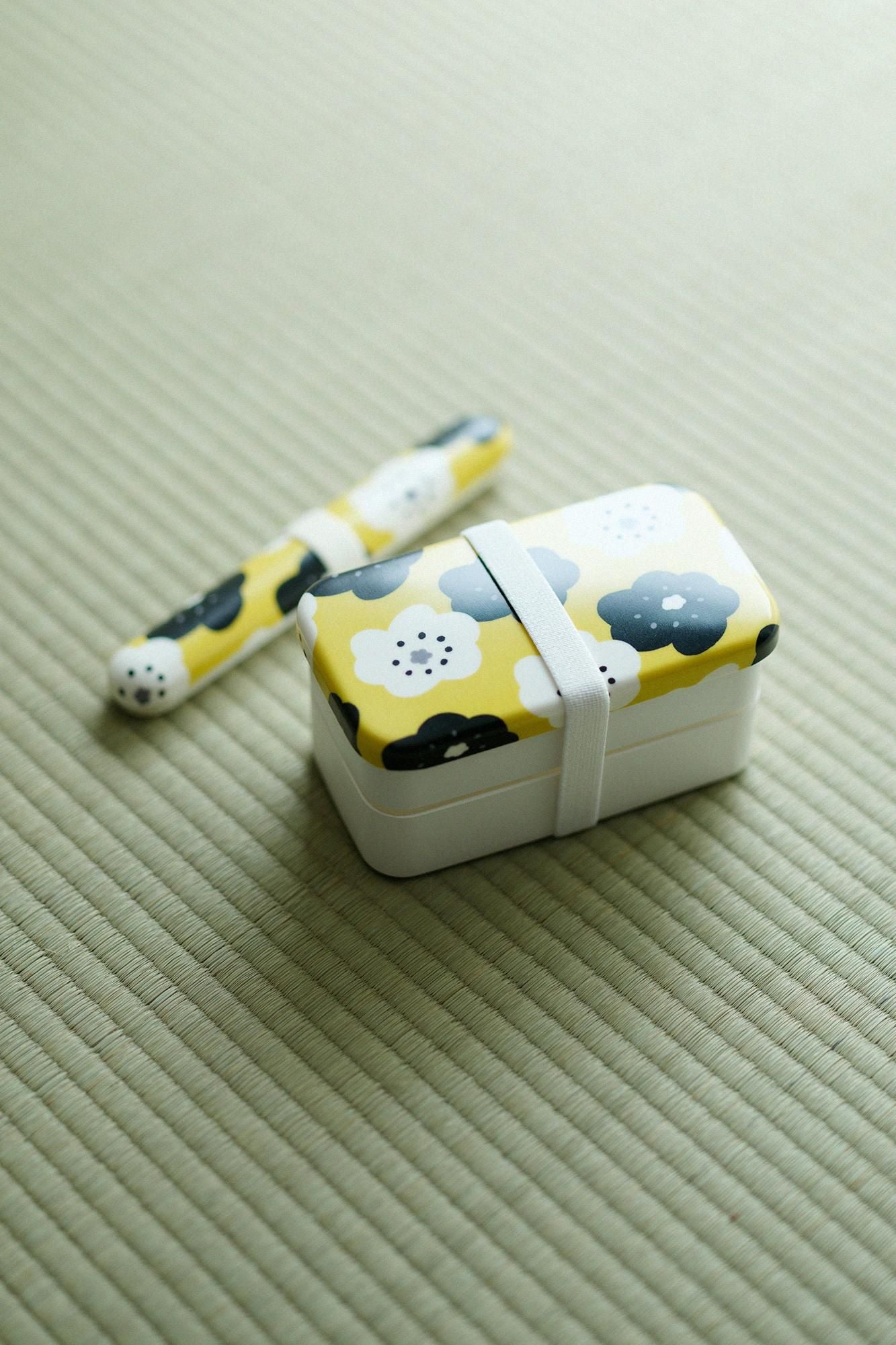 SOU・SOU×POKETLE布貼便當盒 角形/微笑