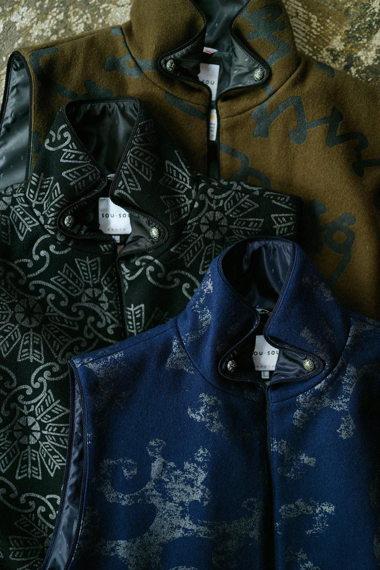 羊毛麥爾登陣羽織/怒濤 時代寶藍色