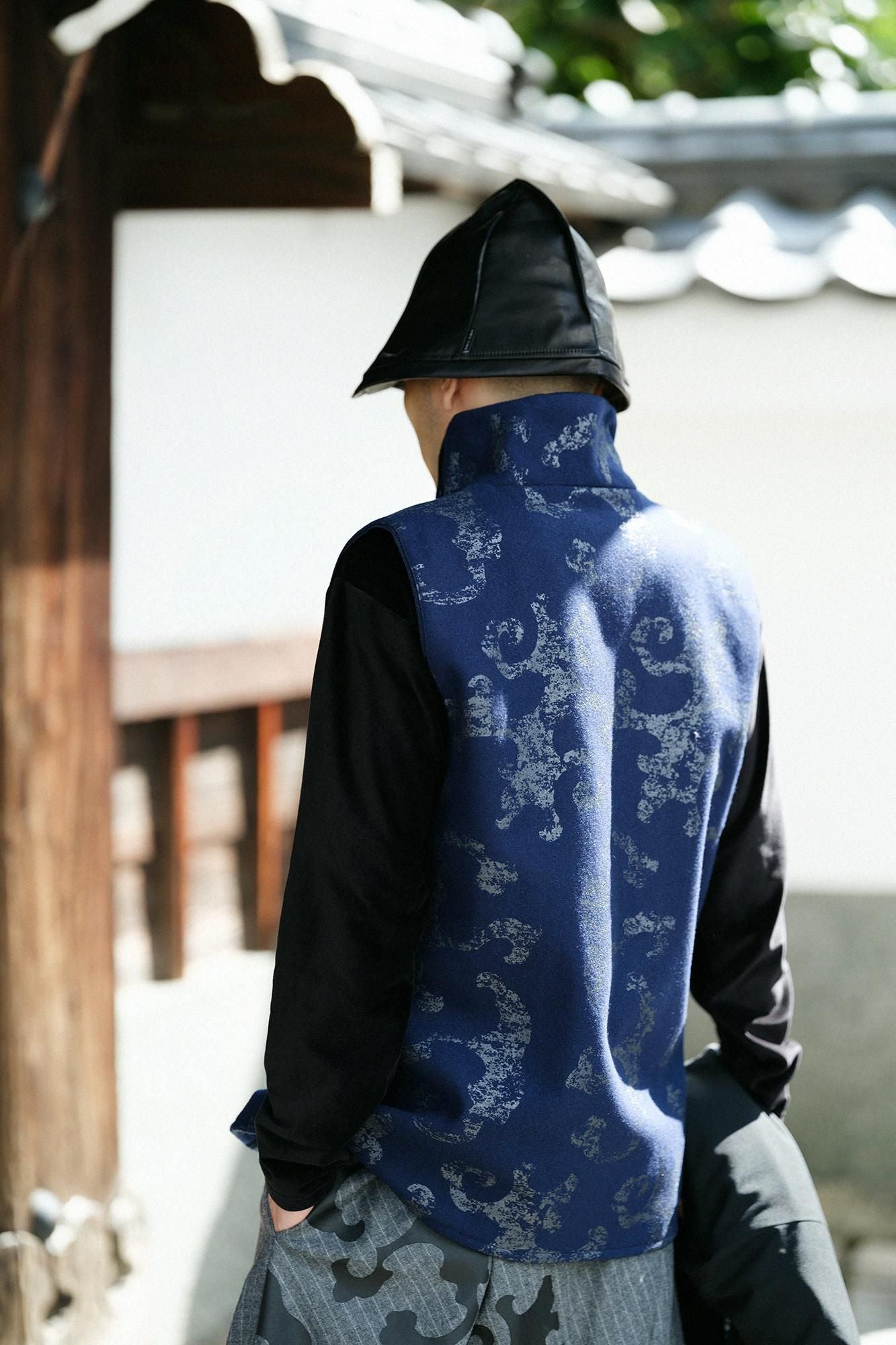 羊毛麥爾登陣羽織/怒濤 時代寶藍色