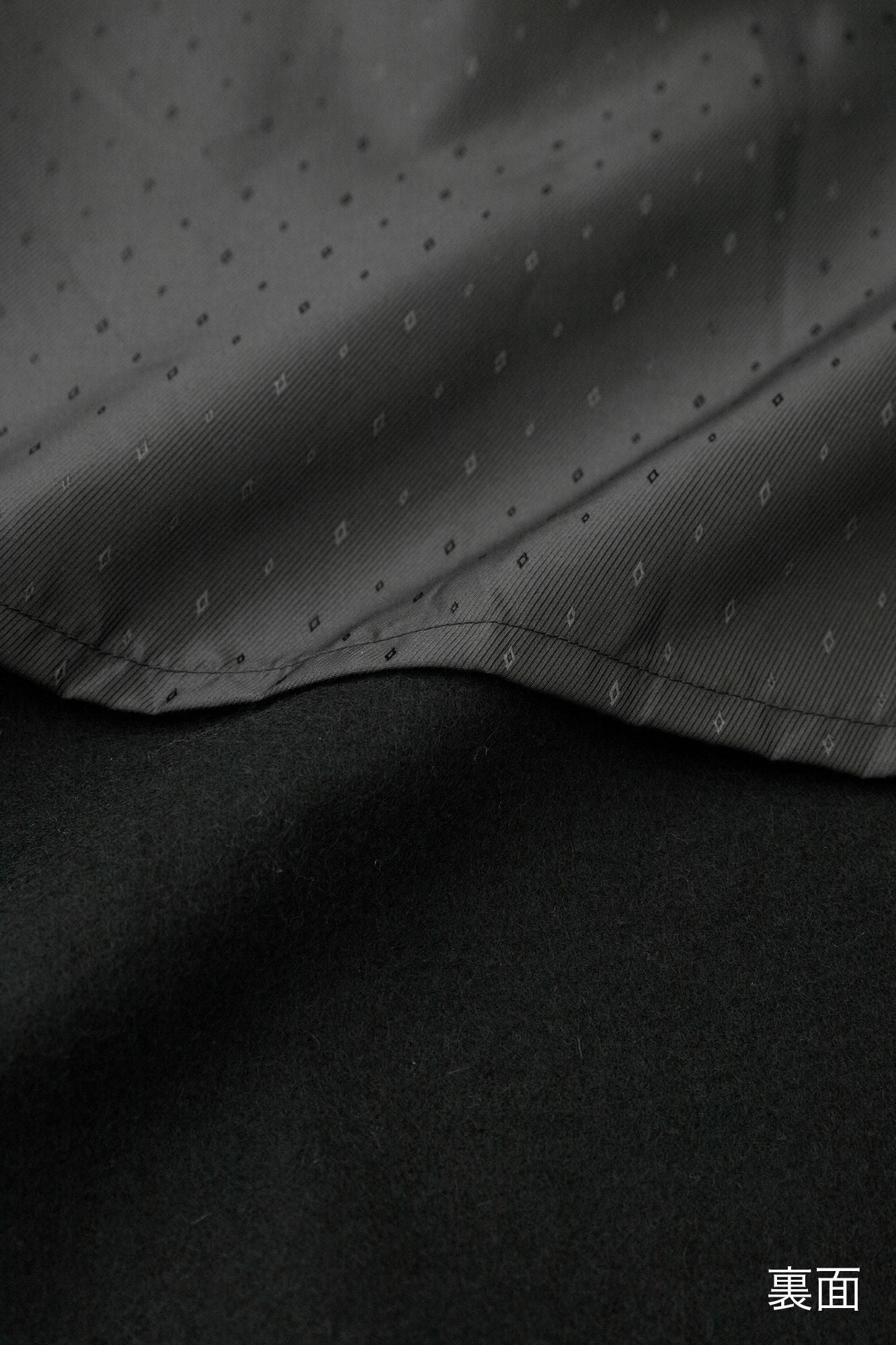 羊毛麥爾登陣羽織/圓環風車紋 再現黑色