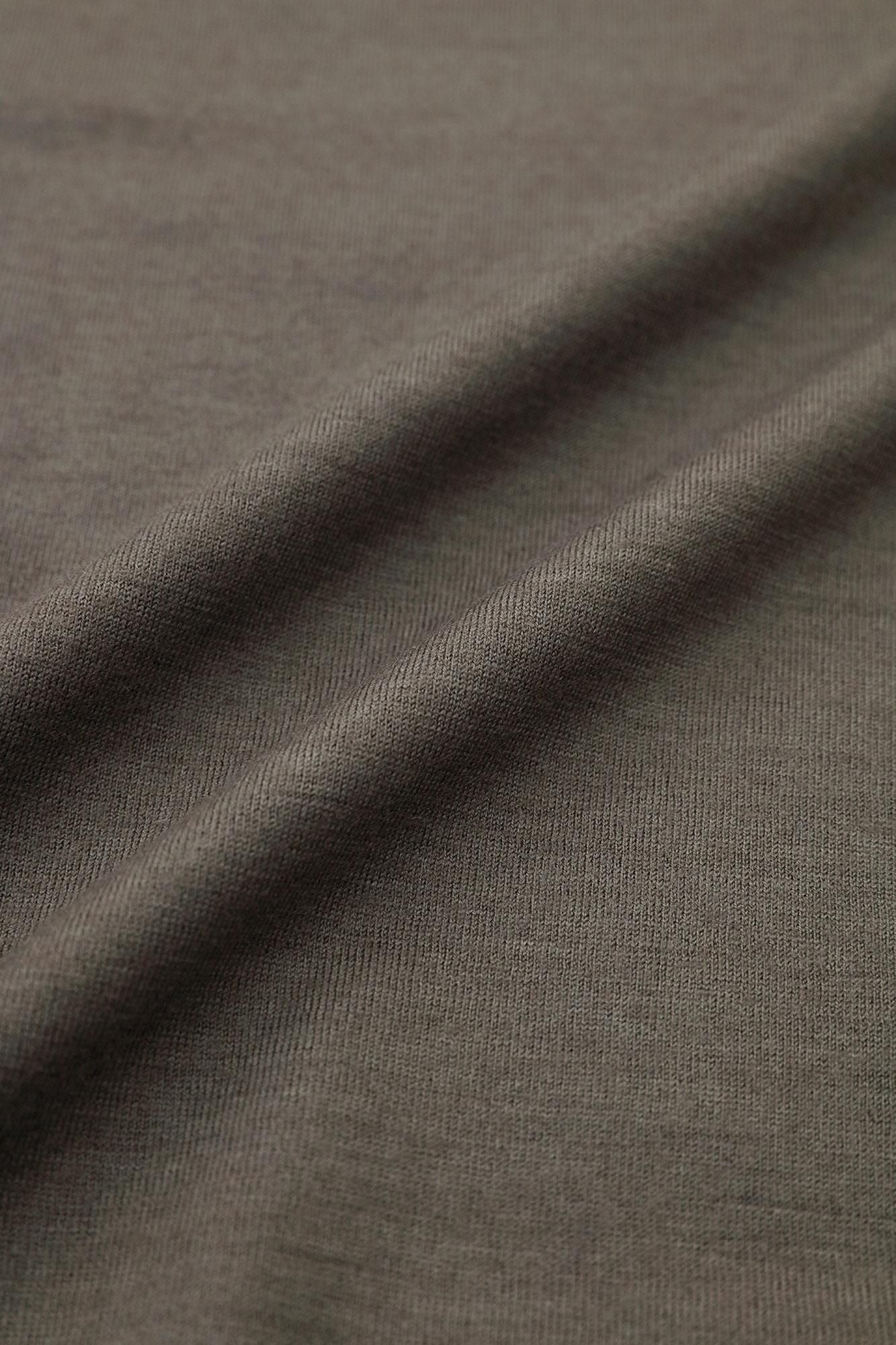 平針織 可洗羊毛 高領上衣/深灰紫色