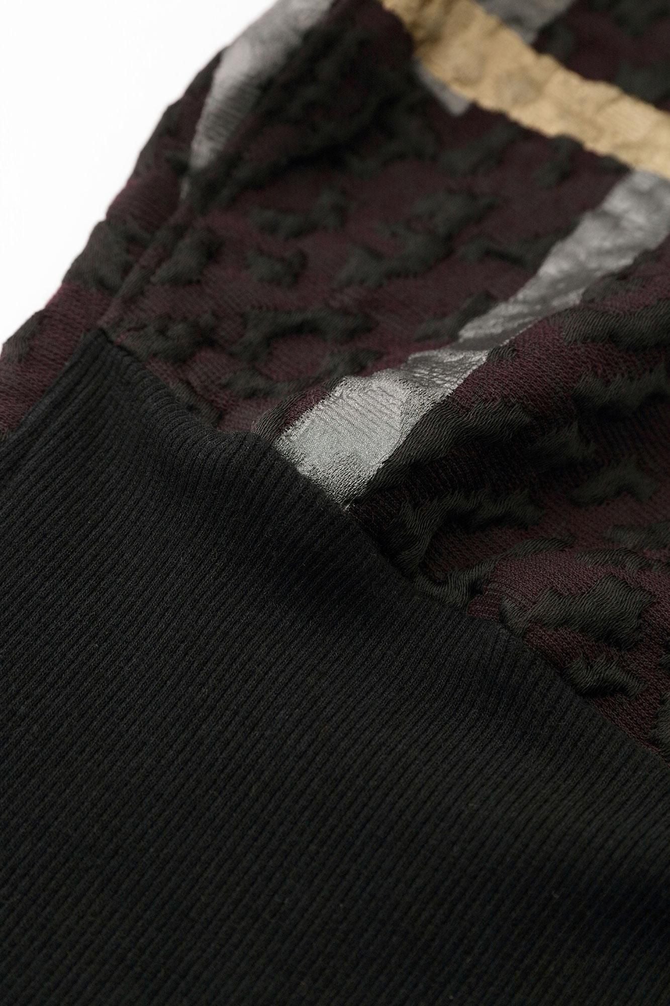 Jacquard Matelasse Harem Pants / Tobi Reddish Black