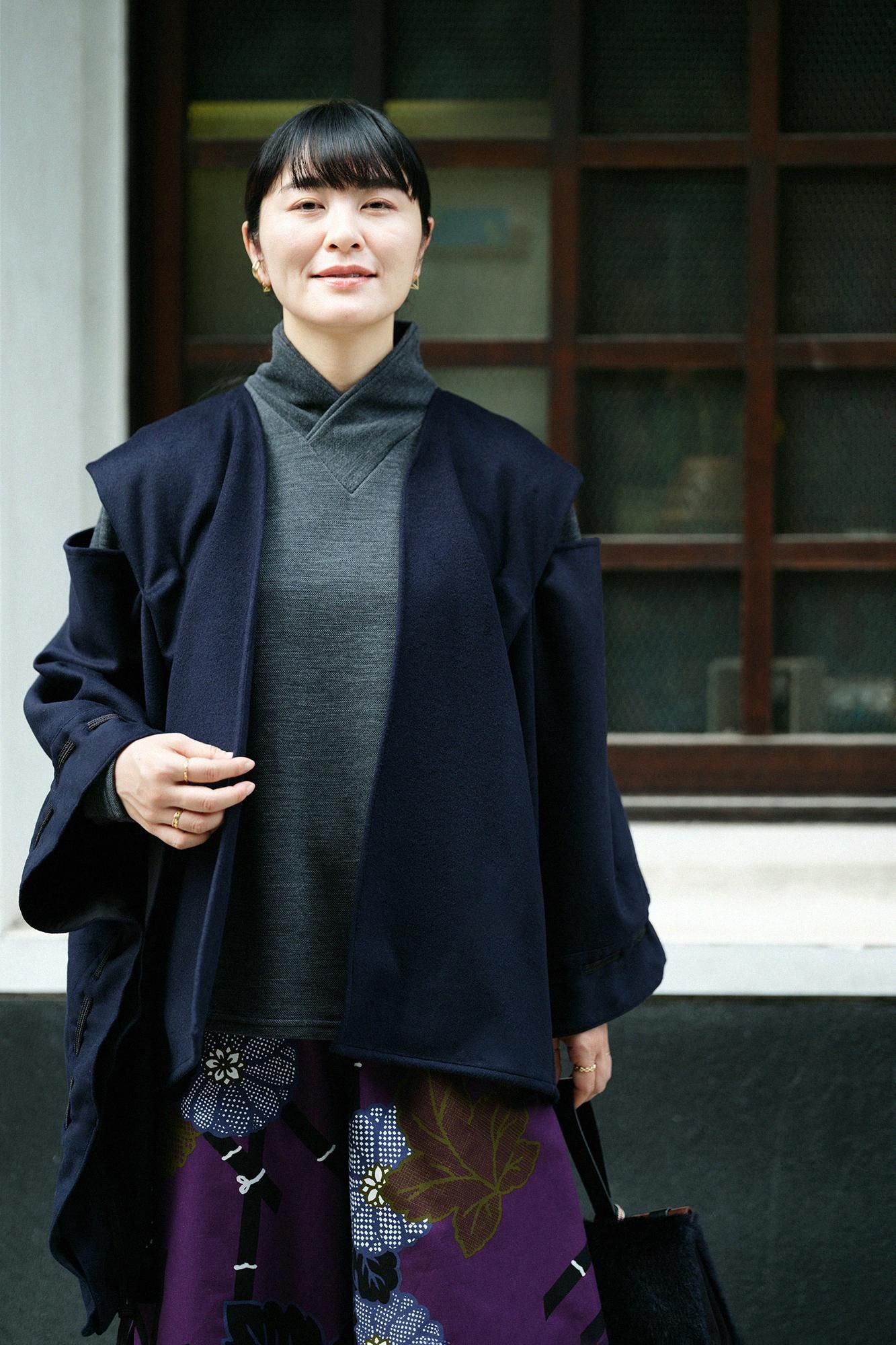 【预订】Super 120's 羊毛如月镂空立肩领带/深蓝色(*预计11月25日左右发货)