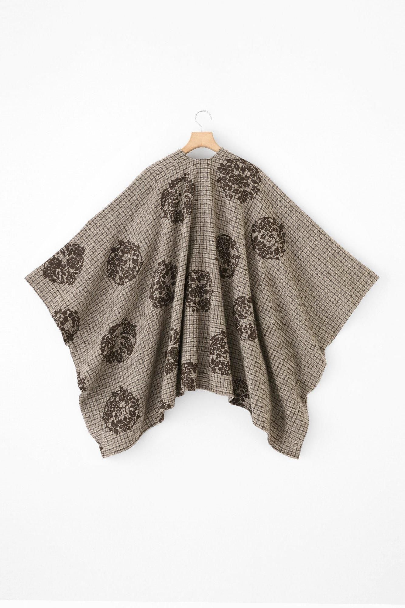 트위드 코우시오리 키사라기/하나마루 문양 치라시와 여백 소나무 염색 (Matsusomeiro) X Birch Brown (Bicker Brown)