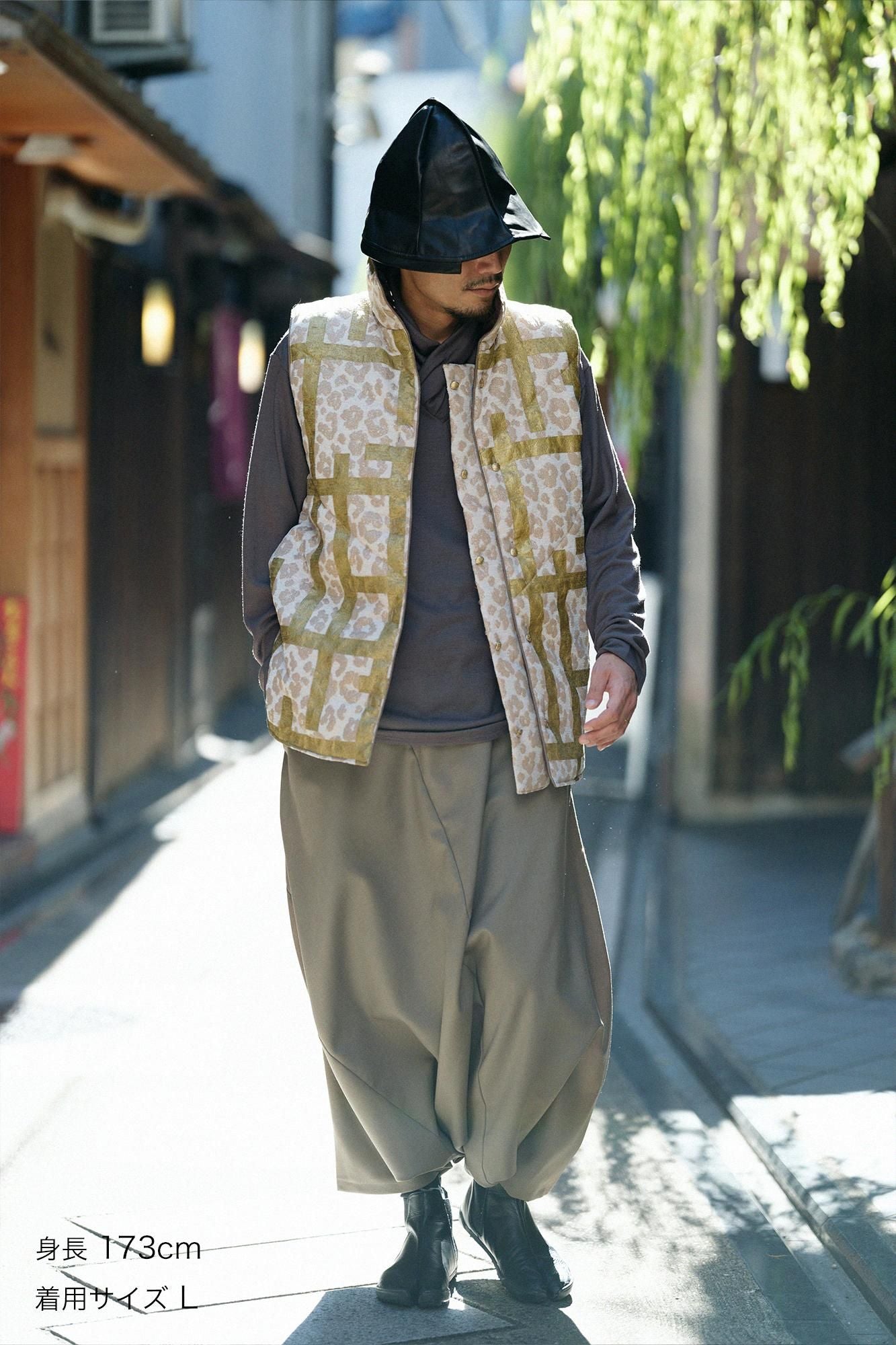 陣羽織粗花呢(jinbaori)夾棉 附裡襯/柵欄