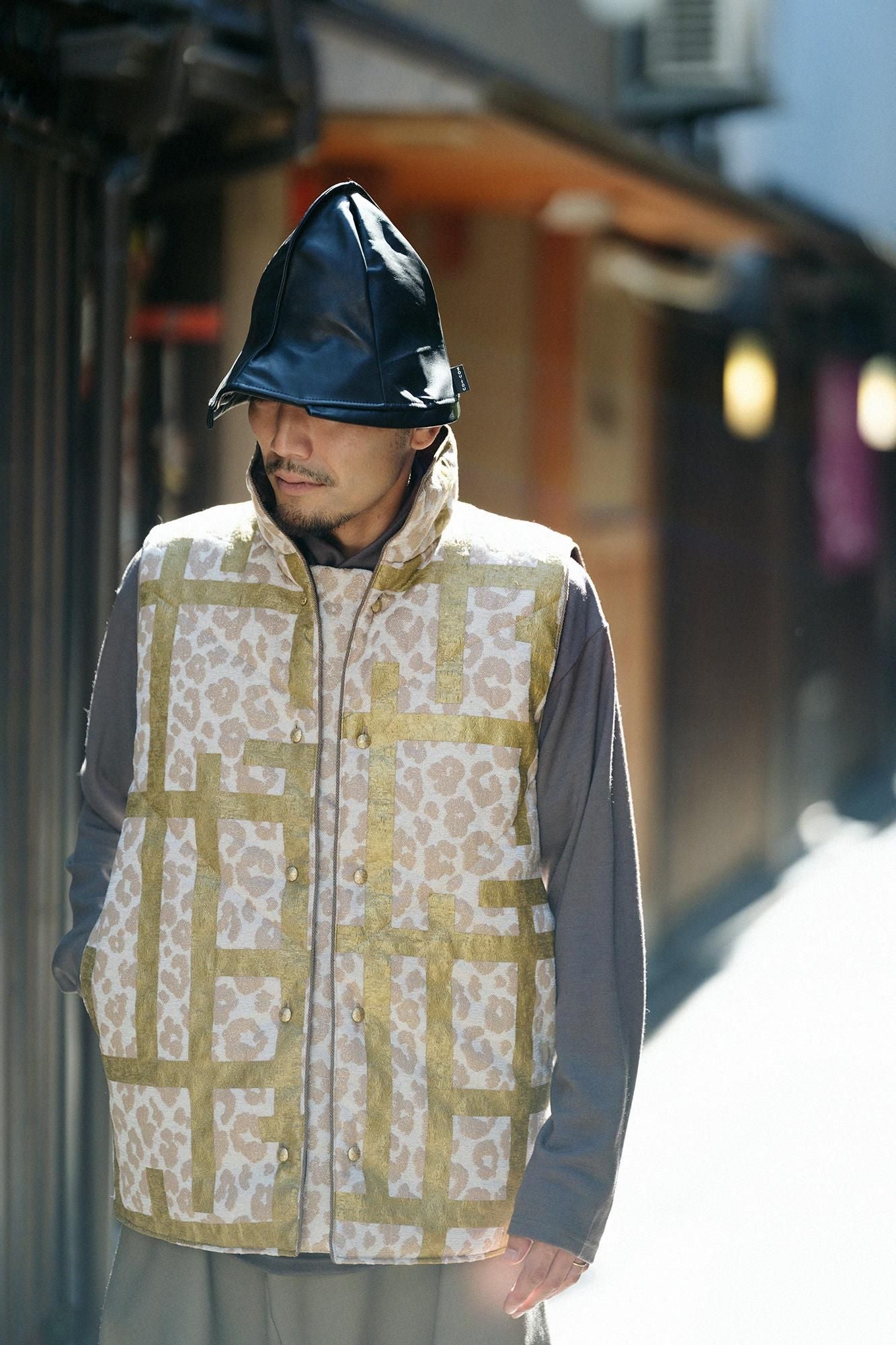 陣羽織粗花呢(jinbaori)夾棉 附裡襯/柵欄