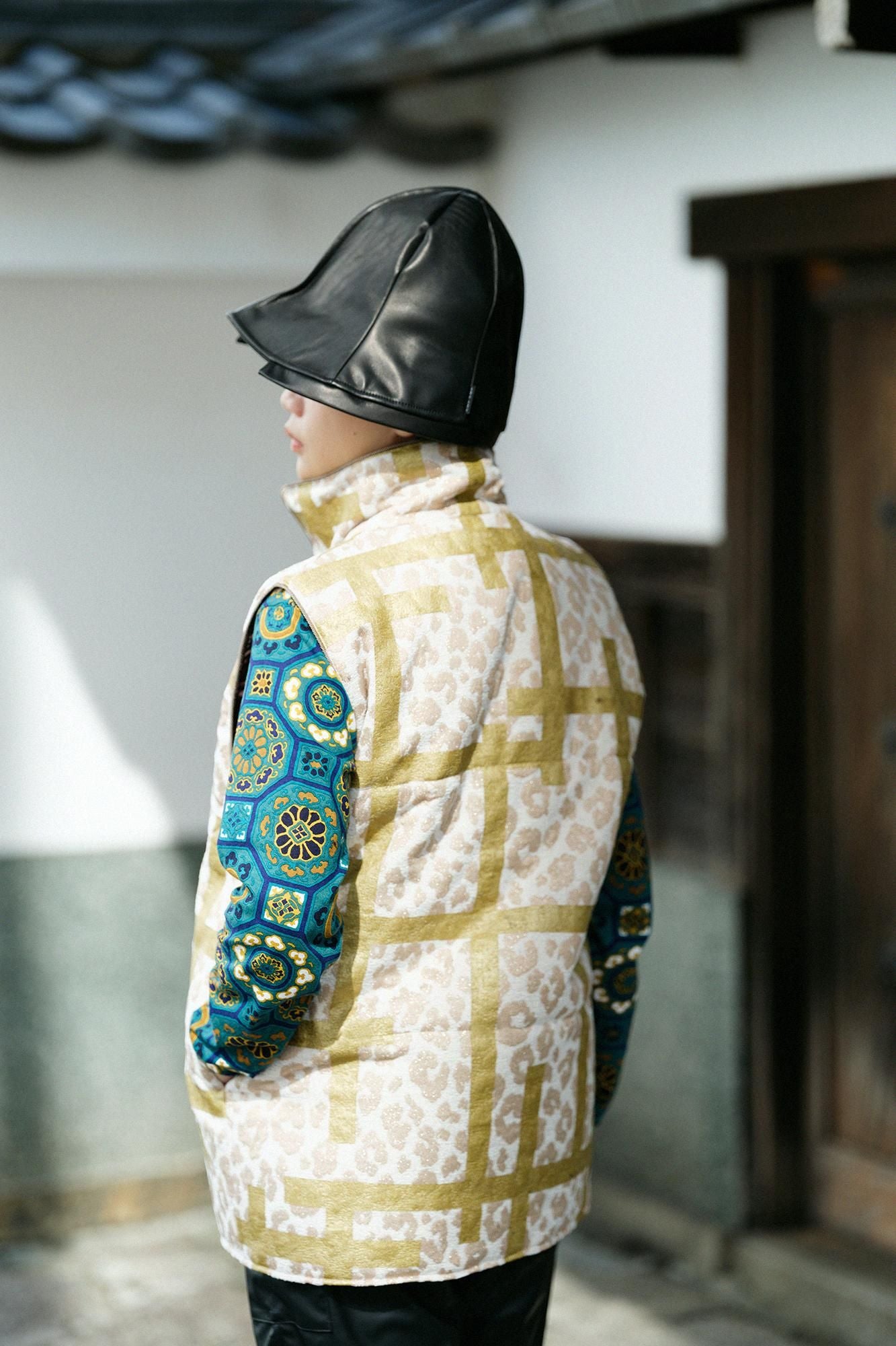 陣羽織粗花呢(jinbaori)夾棉 附裡襯/柵欄