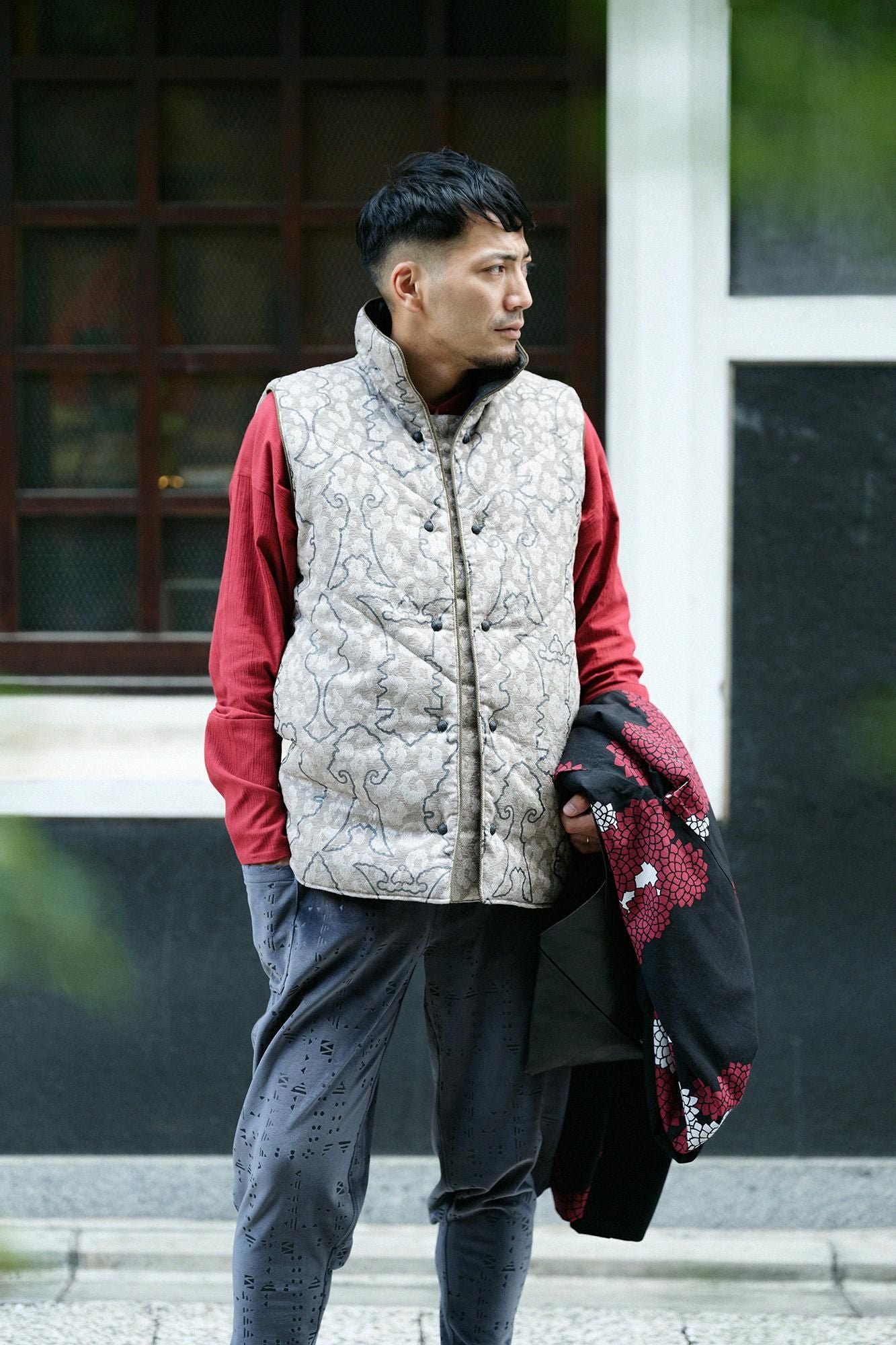 Tweed Jinbaori Padded / Decorative Metal Fittings