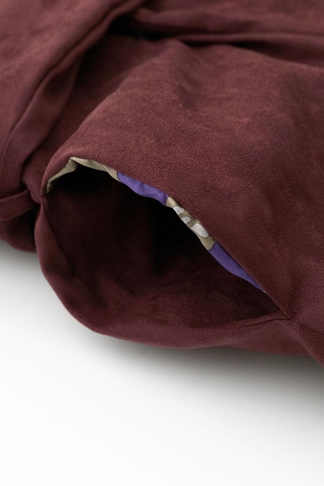 Faux nubuck tanzen (tanzen) doublure rembourrée / couleur cuivre rouge (shakudoiro) x yukimochi saule et camélia (yukimochi yanagi et tsubaki)