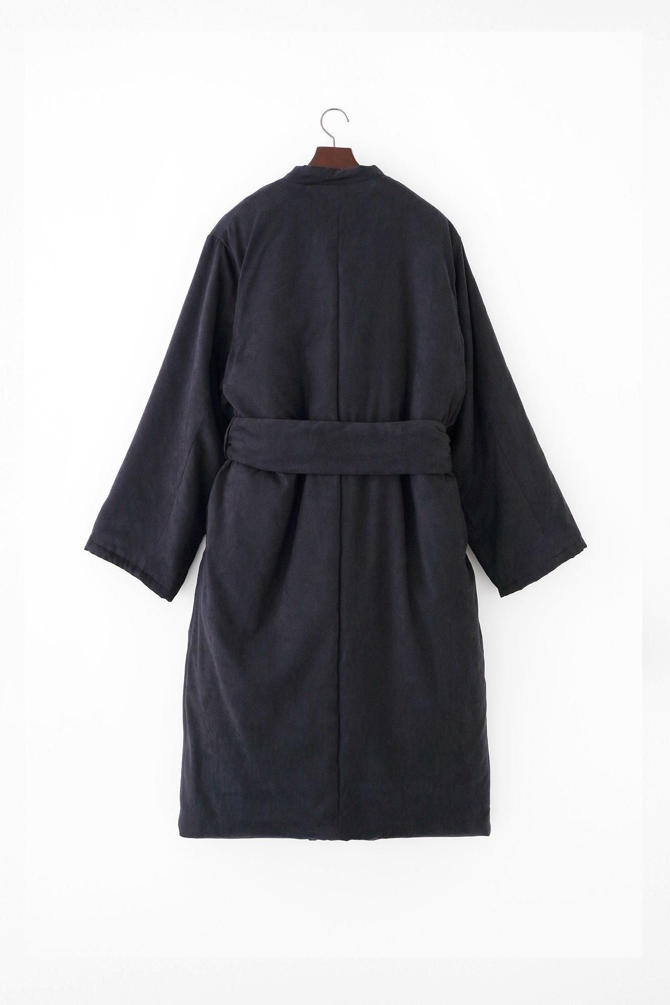 フェイクヌバック 丹前(たんぜん) 中綿袷(なかわたあわせ)/深紺(しんこん)×北斎(ほくさい) 神奈川沖浪裏(かながわおきなみうら) 写し(うつし)