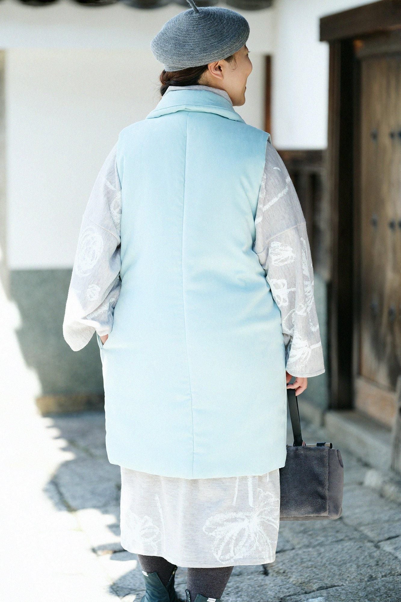 假nubuck long chinbaori(nagajinbaori)衬里 /瓶盖(kamenokeki)