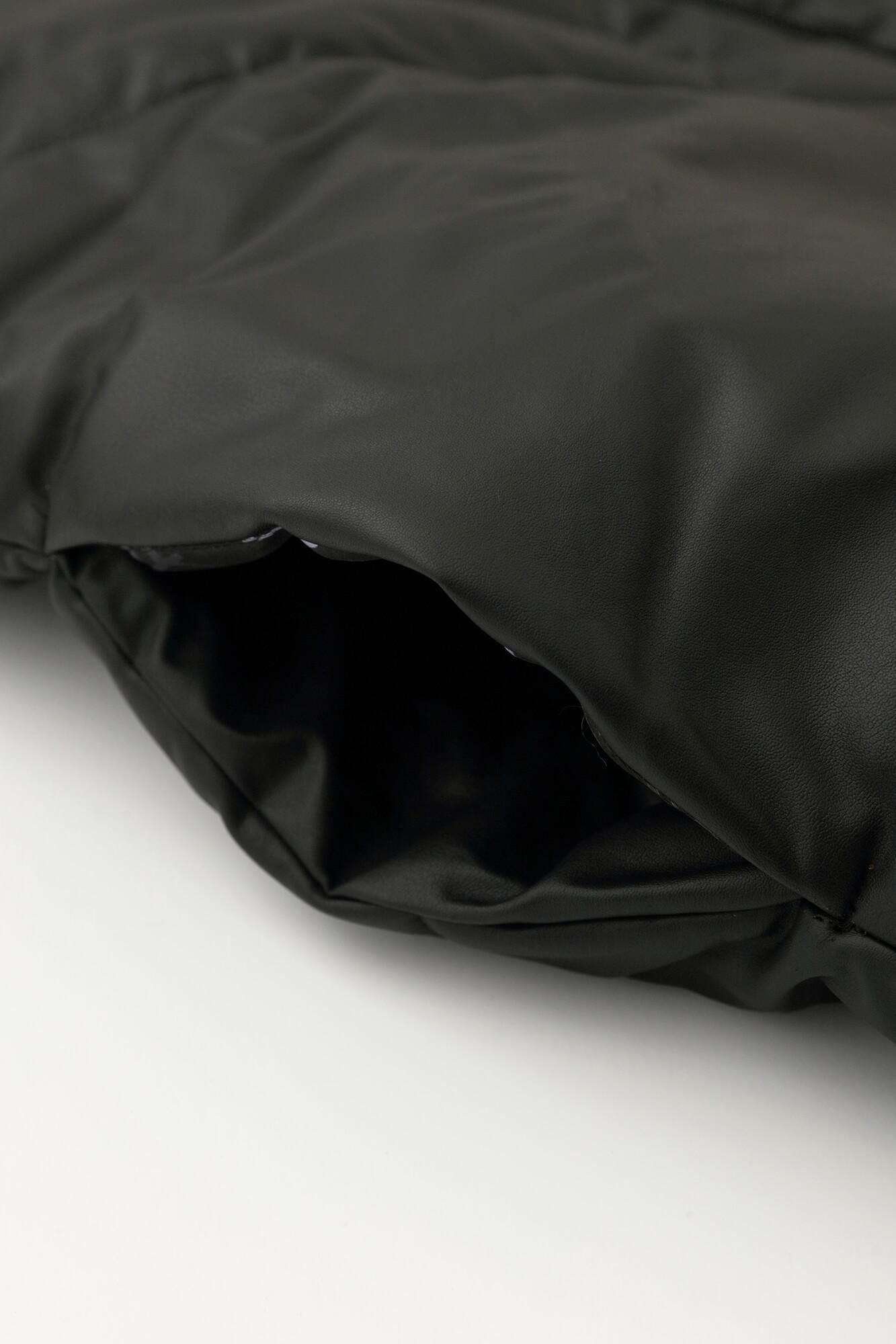 人造皮革陣羽織(Nagajinbaori)夾棉 附裡襯/黑色圓環風車紋 再現