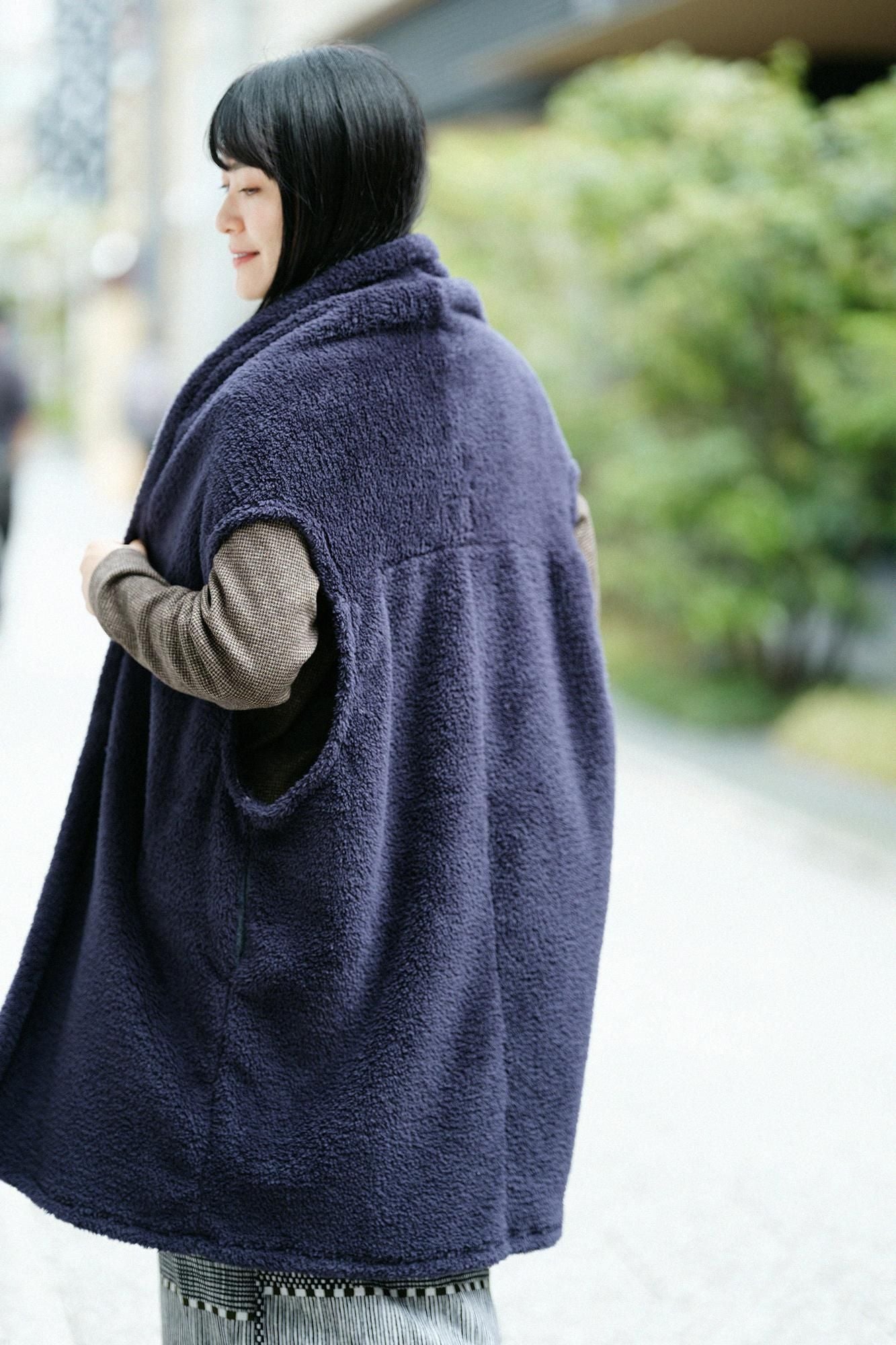 Boa Saya Vest Long Single Layer / Dark Blue