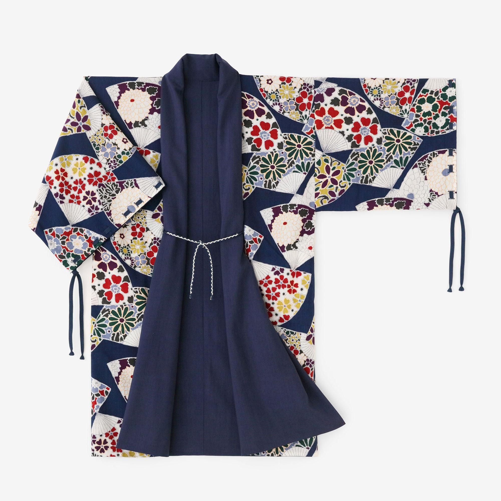 モスリン 宮中袖（きゅうちゅうそで） 可逆（かぎゃく）／濃紺（の