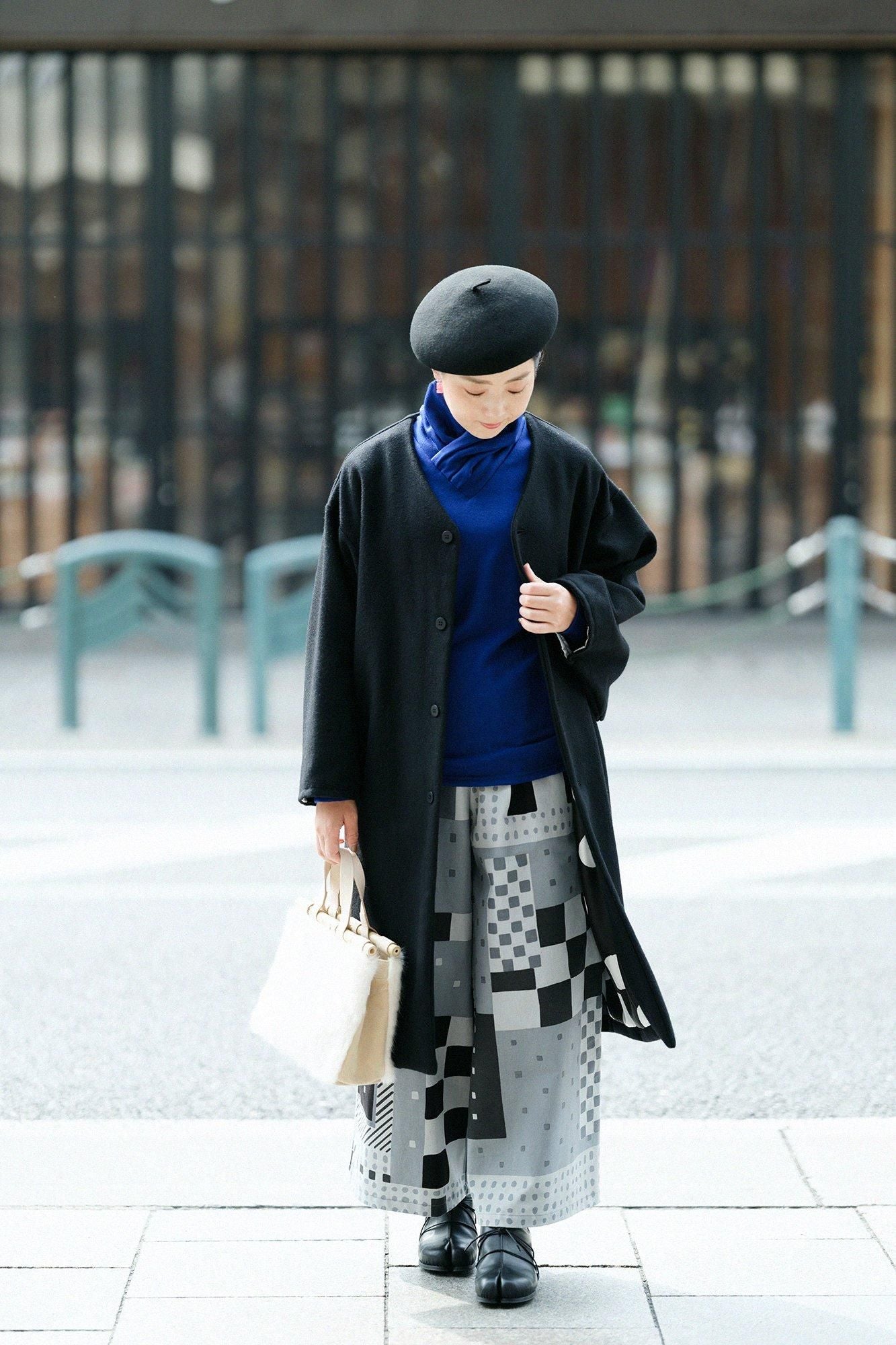 フェイクファー 道行小筥(みちゆきこばこ) /生白(きじろ)×おぼろ