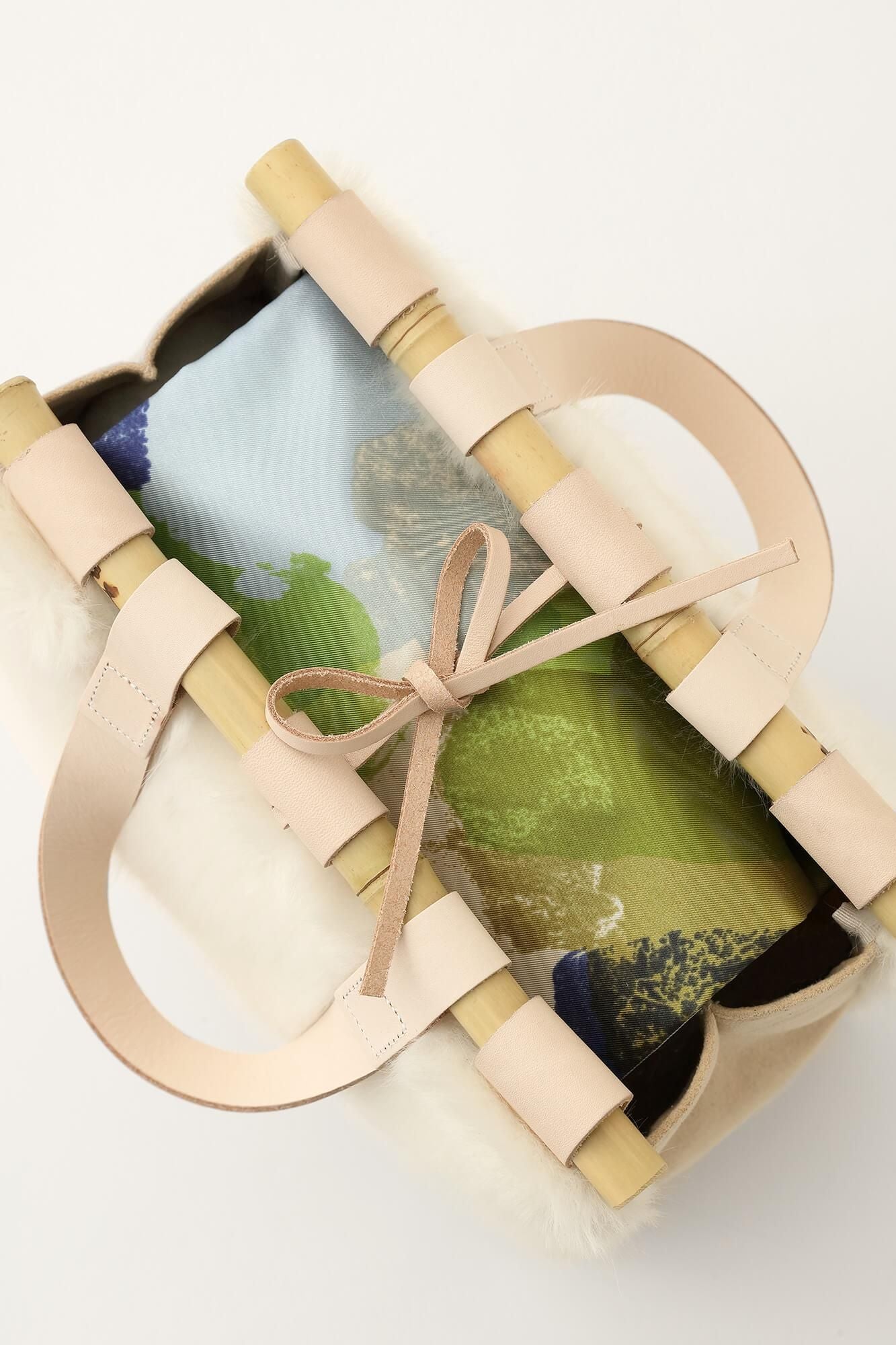 フェイクファー 道行小筥(みちゆきこばこ) /生白(きじろ)×おぼろ