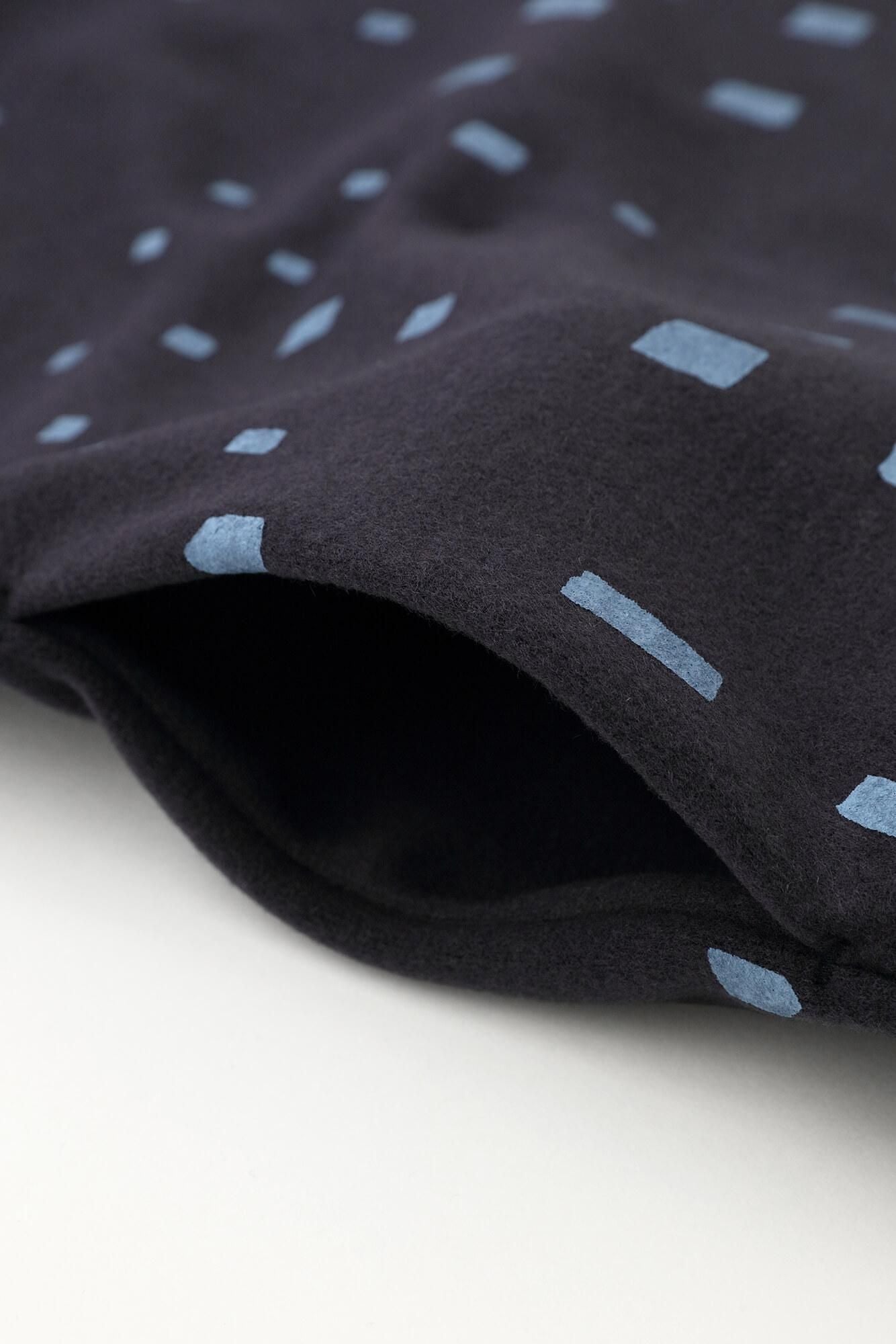 【net limited】Felted Interlock Knitting Square Top / Windows Dark Navy