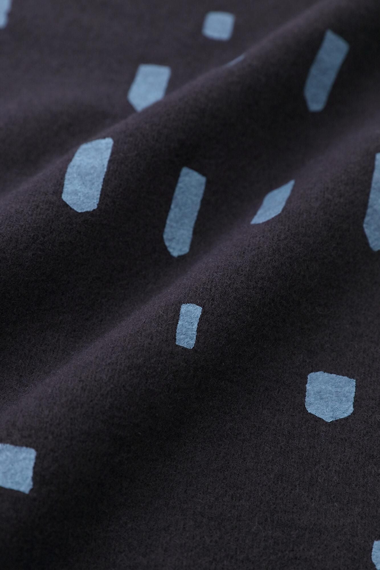 【net limited】Felted Interlock Knitting Square Top / Windows Dark Navy