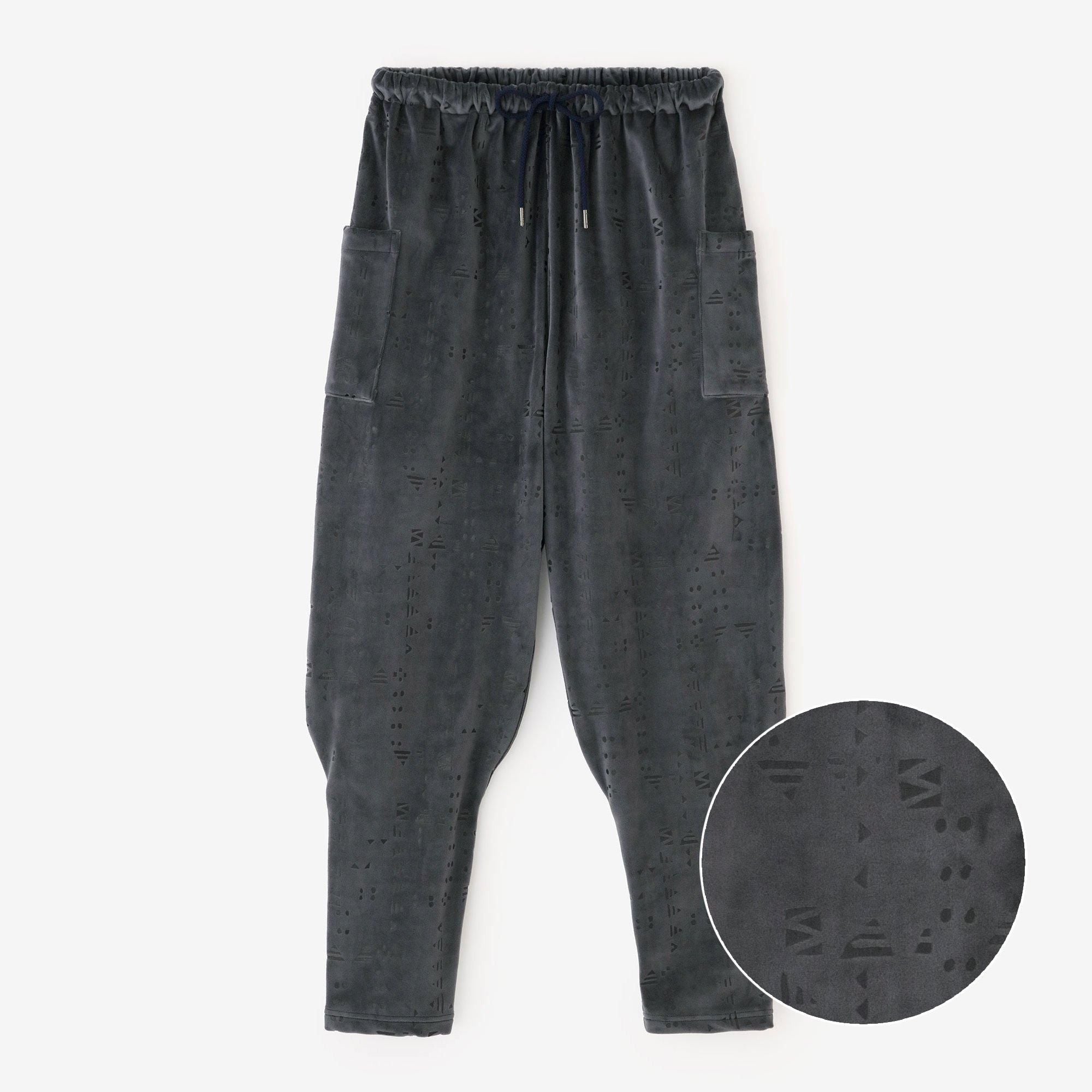 雙面起毛 針織 哈倫褲/奇境 鋼色