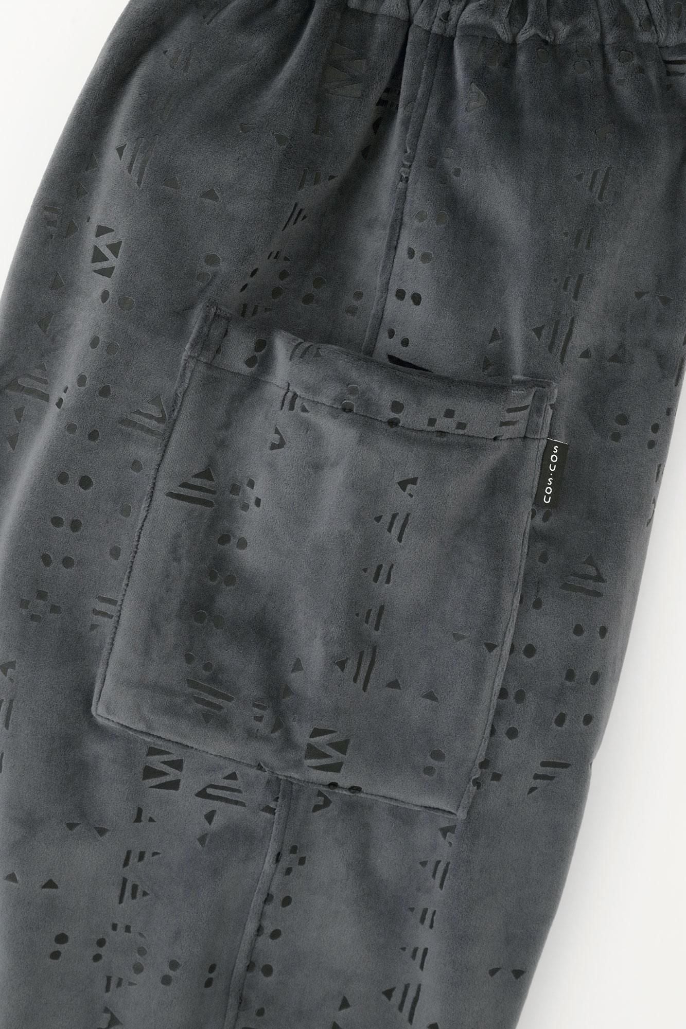 雙面起毛 針織 哈倫褲/奇境 鋼色