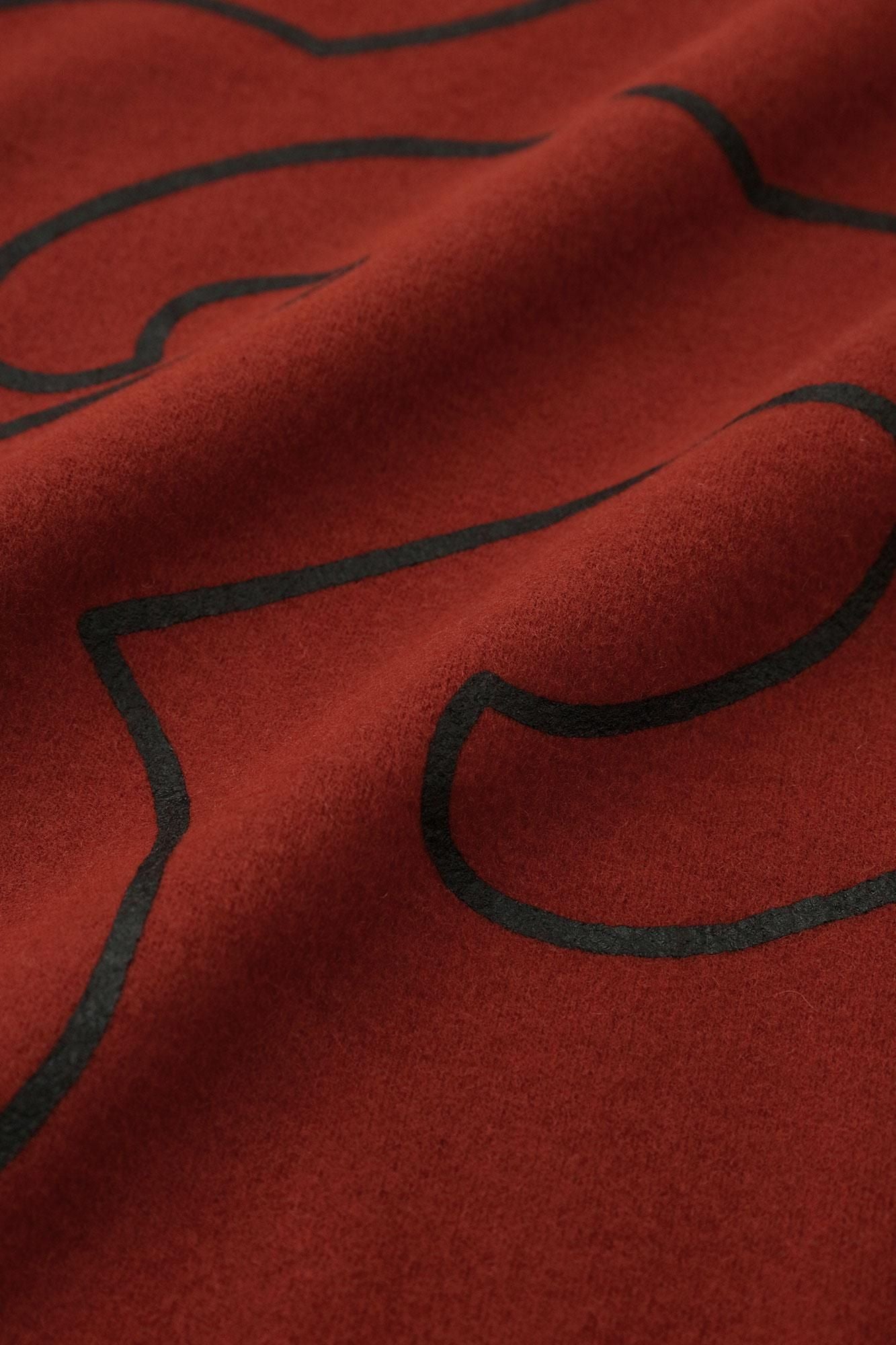 壓縮 雙面編 長方形洋裝(长方形)/萬波(满帕)和留白 磚紅色