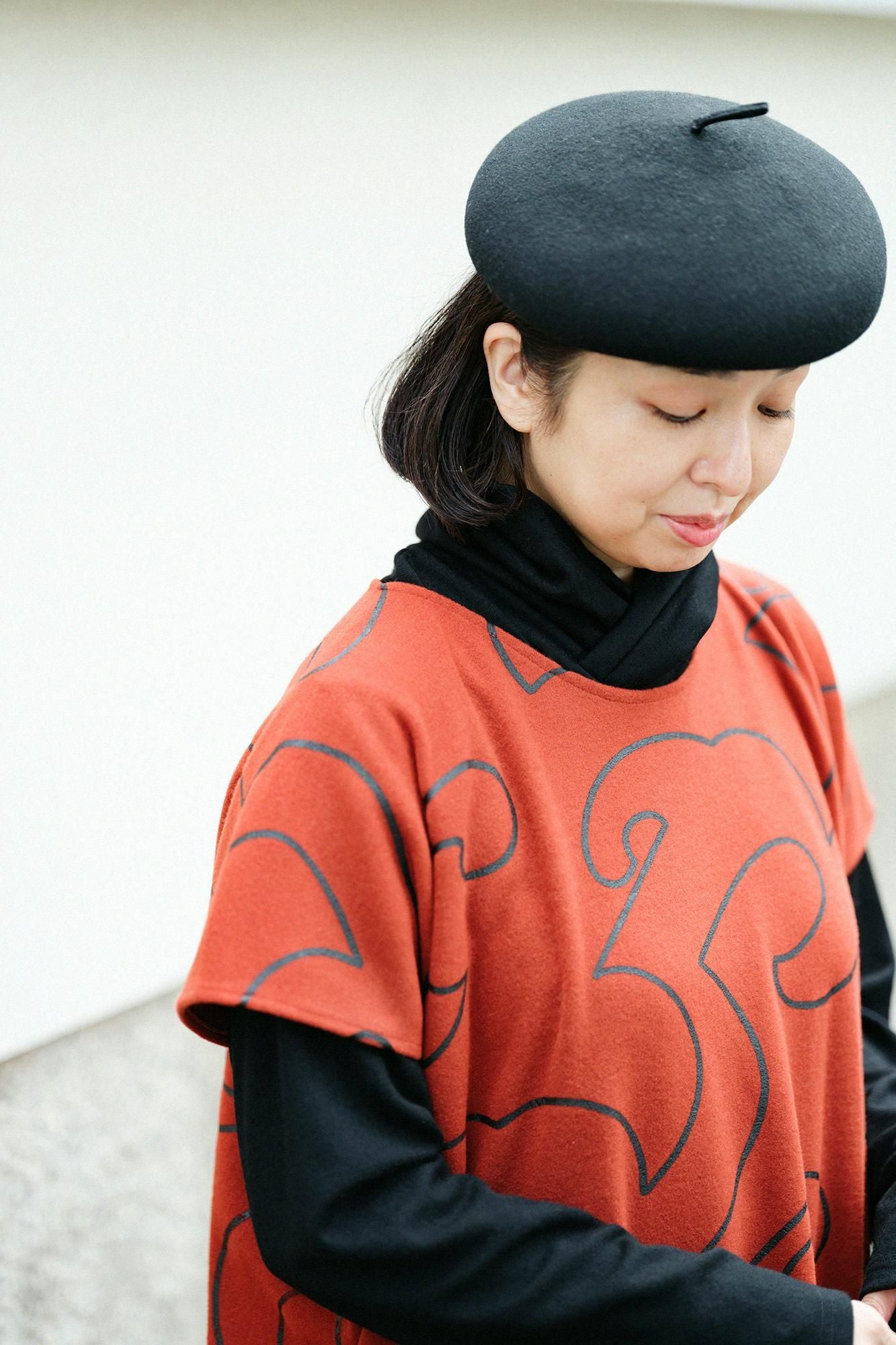 압축 양면 아미 직사각형 원피스(직사각형)/Manpa (Manpa) 빨간 구리 색상 (Shakudoiro)