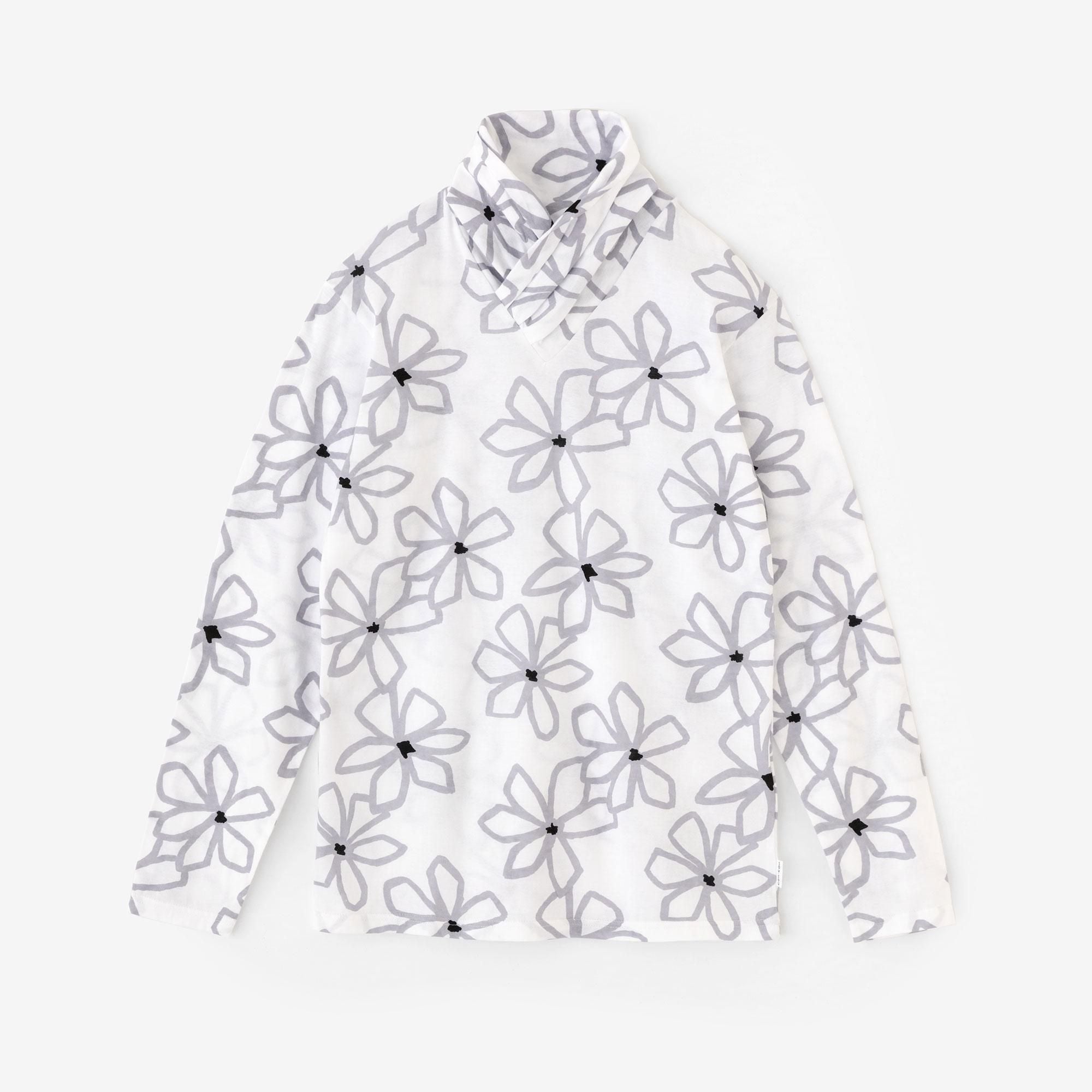 高領上衣/梔子花