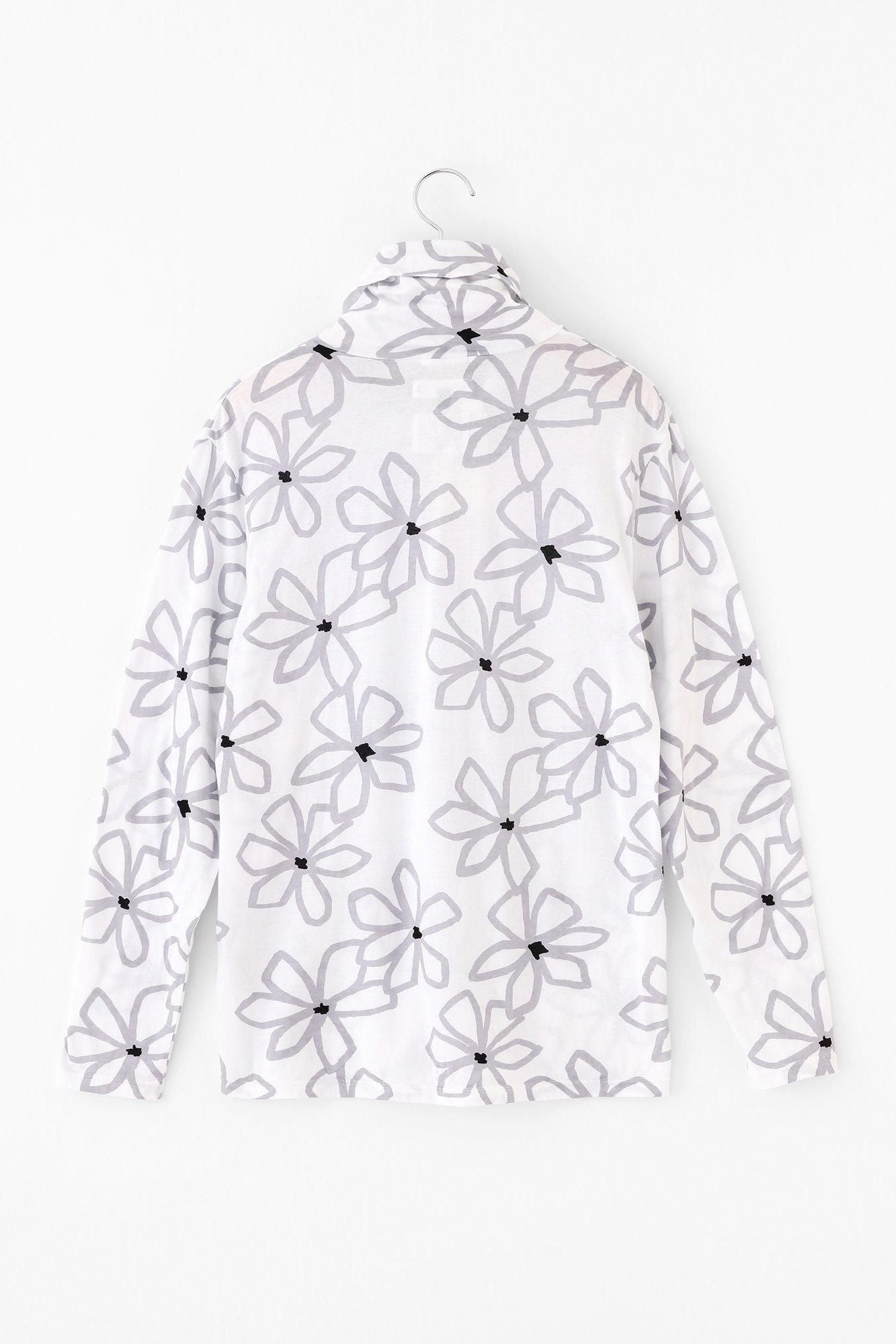 高領上衣/梔子花