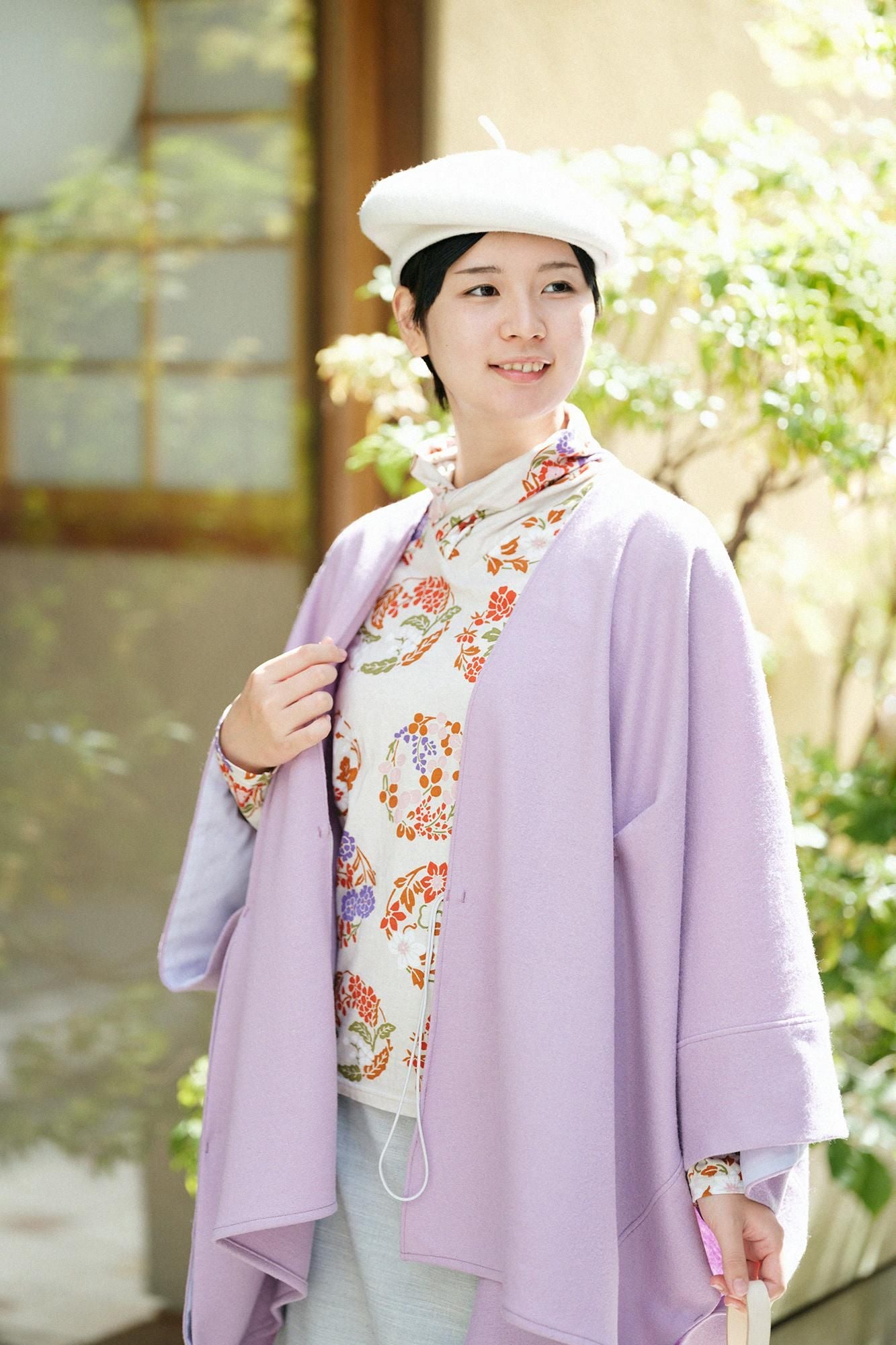 高領上衣/花丸紋樣