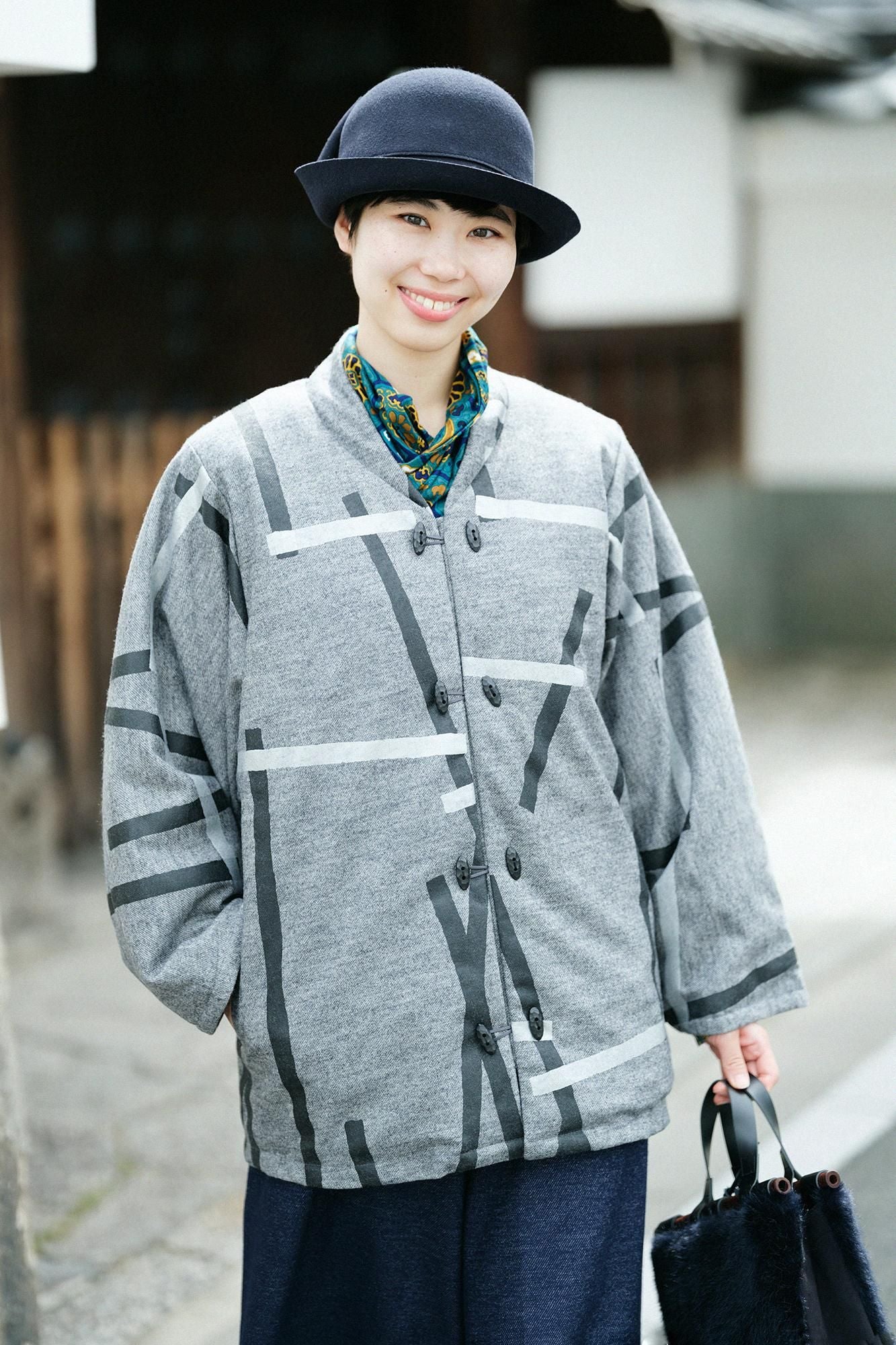 Édition Kersey Naginata karabaori (Nagina karabaori) Remplissage (Nakawataawase) / Tobi (Tobi) Gris chiné (Mokuhai)