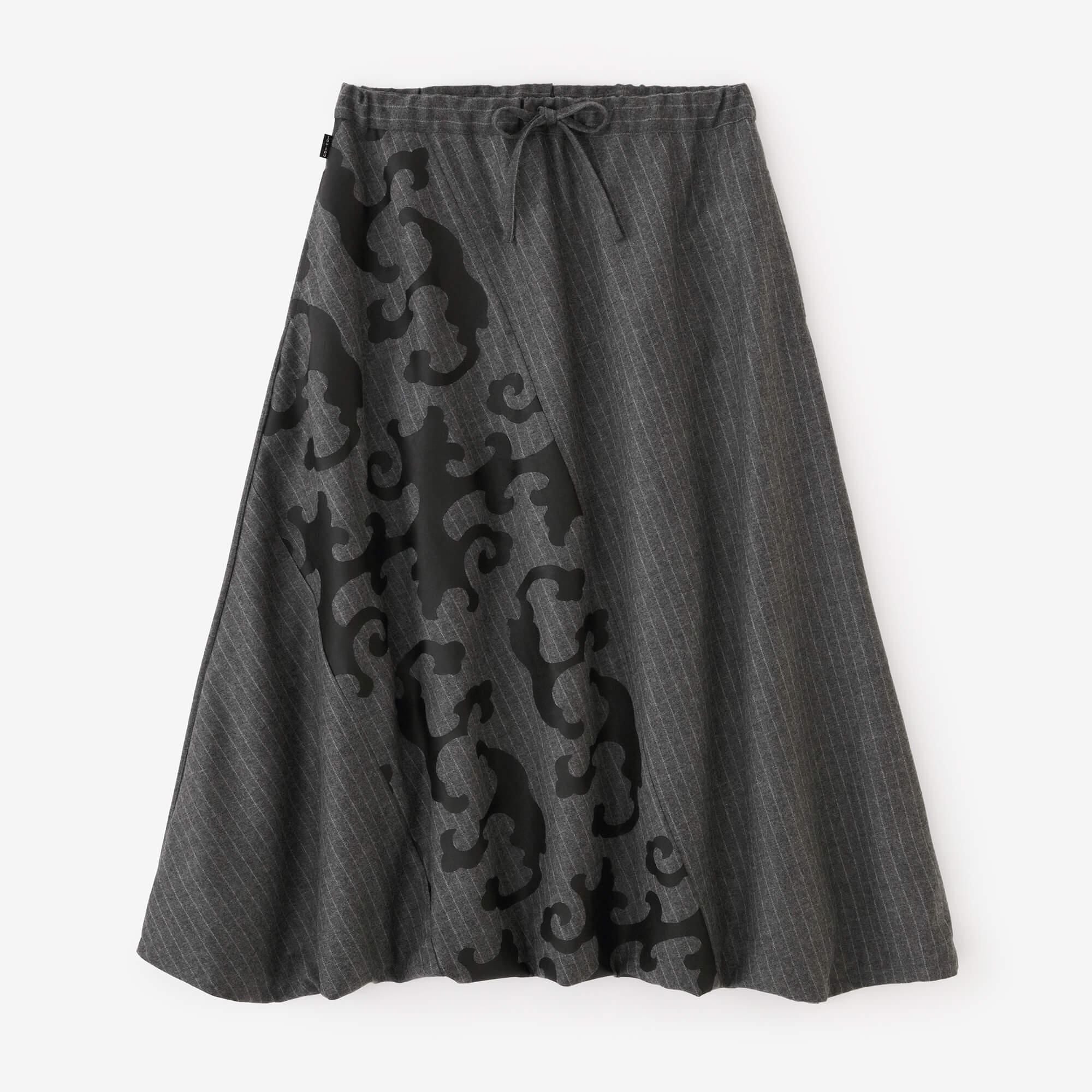 梳毛條紋富士(飛鼠褲)2.0/深灰色×怒濤