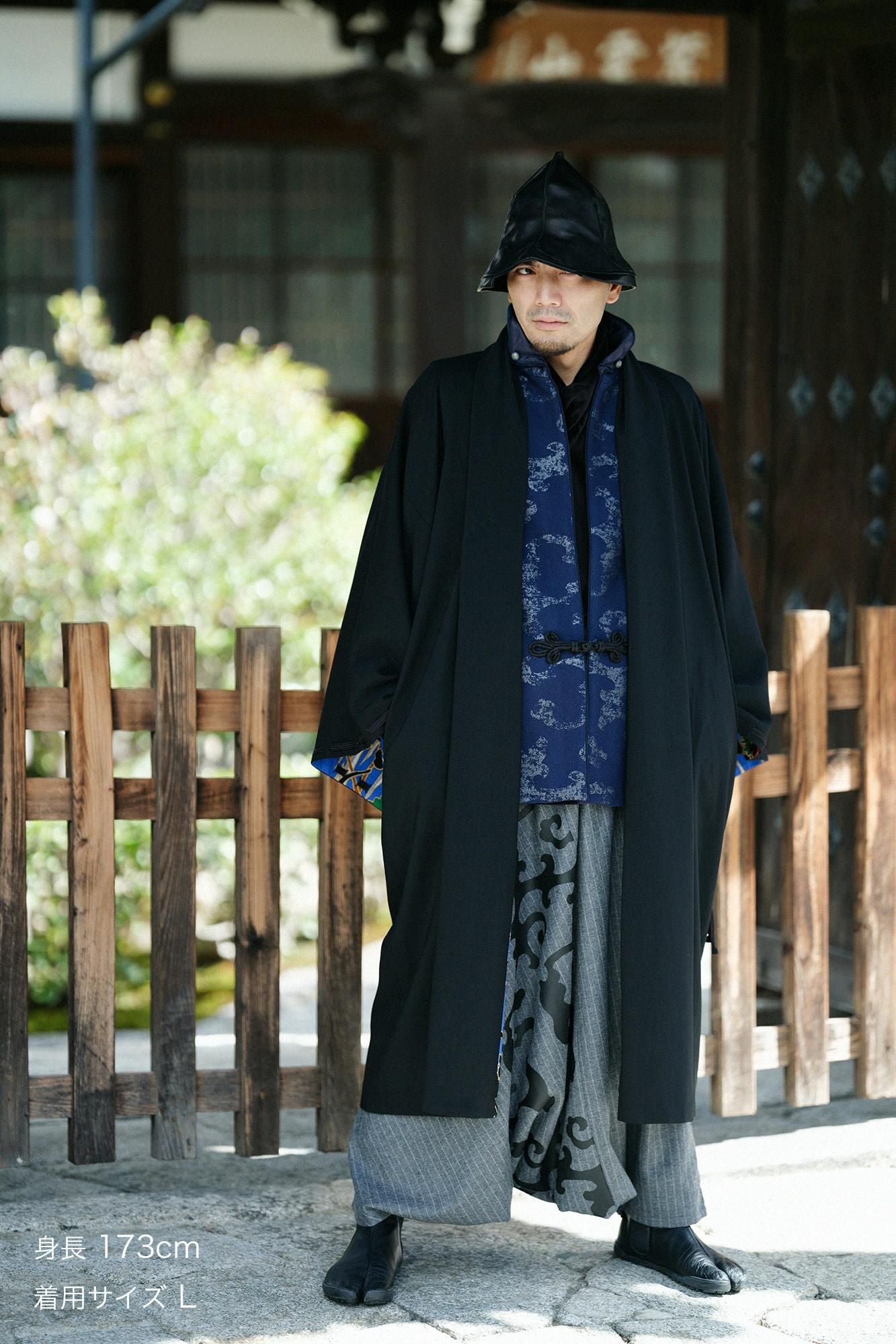 梳毛條紋富士(飛鼠褲)2.0/深灰色×怒濤