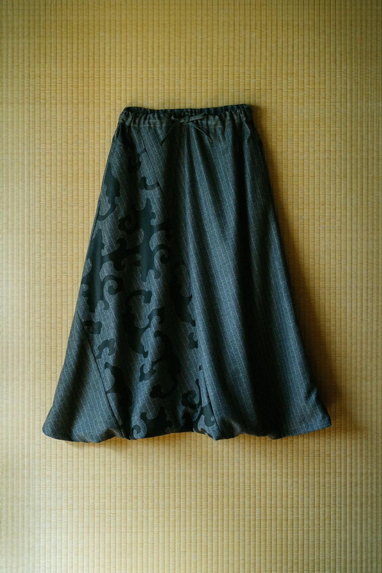 梳毛條紋富士(飛鼠褲)2.0/深灰色×怒濤