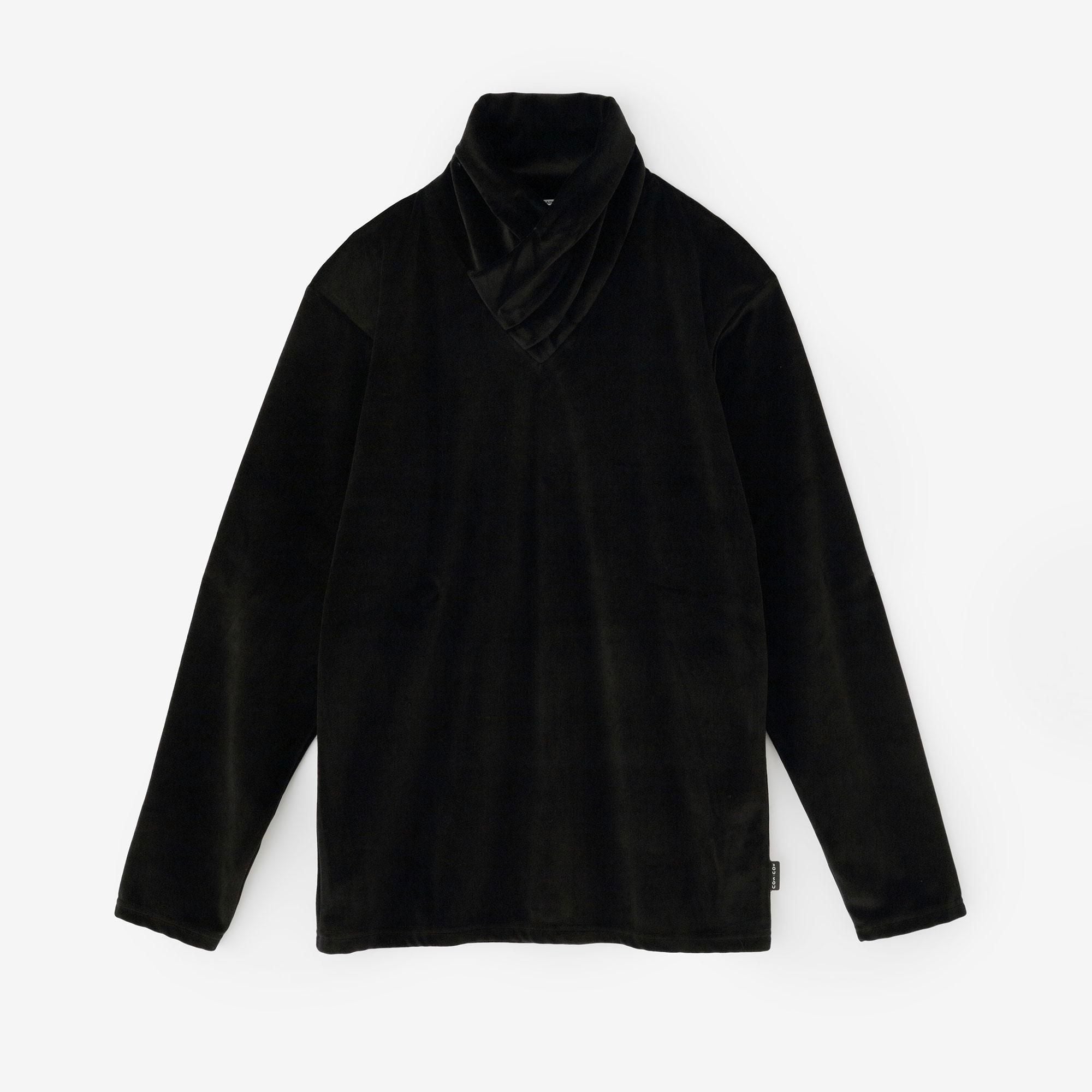 net限定】天鵞絨編（びろうどあみ） 衿巻ジバン／濡羽色（ぬれば