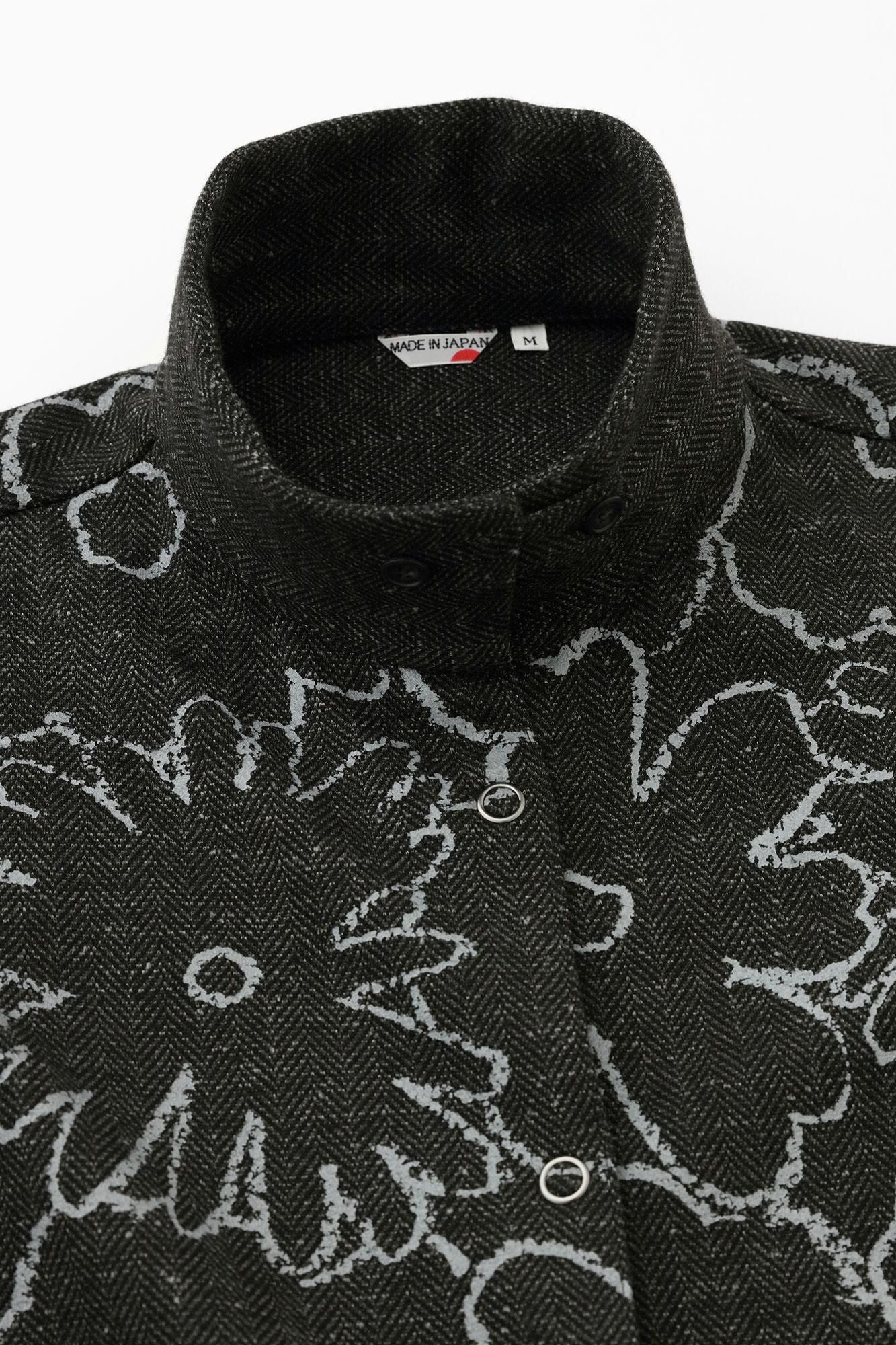 Robe Sanpo en jersey à chevrons / Ink noire d'Orakara Dickie (Sumikuro)