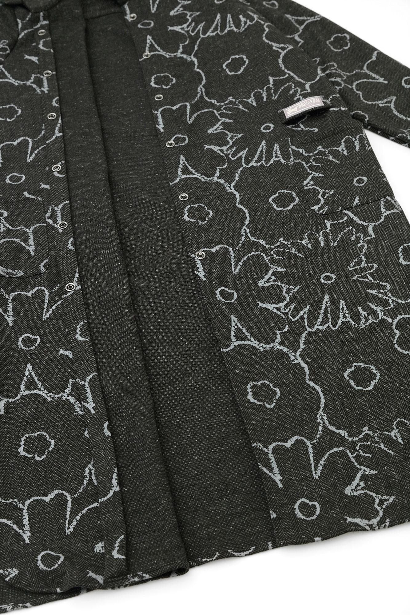 Robe Sanpo en jersey à chevrons / Ink noire d'Orakara Dickie (Sumikuro)