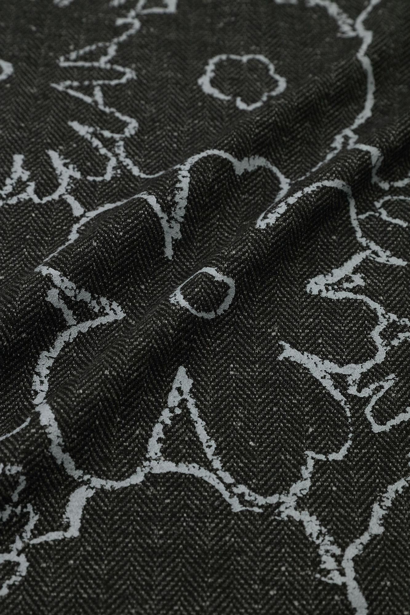 Robe Sanpo en jersey à chevrons / Ink noire d'Orakara Dickie (Sumikuro)